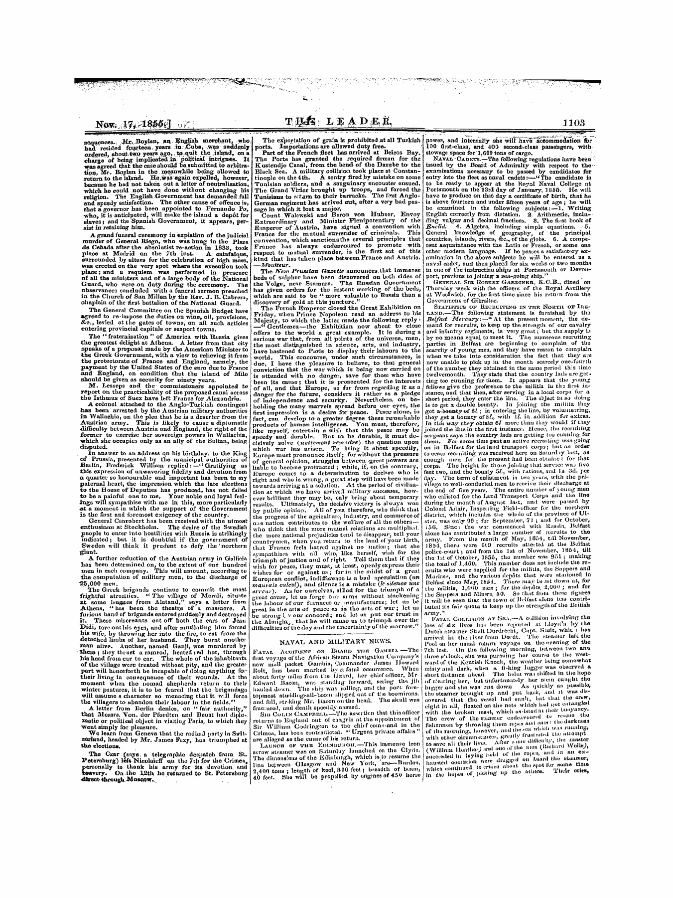 Leader (1850-1860): jS F Y, 1st edition - Untitled Article