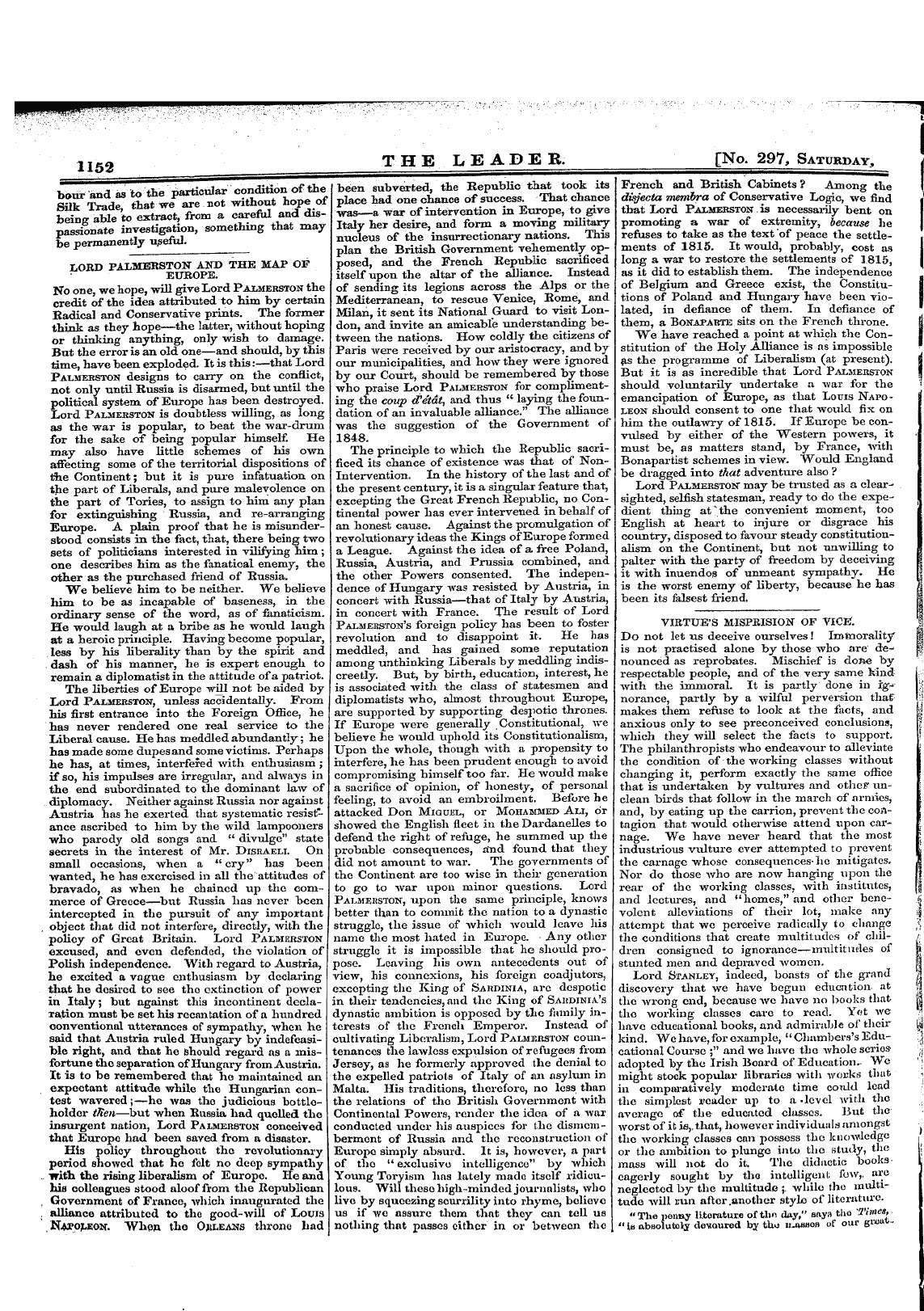 Leader (1850-1860): jS F Y, 1st edition - Untitled Article