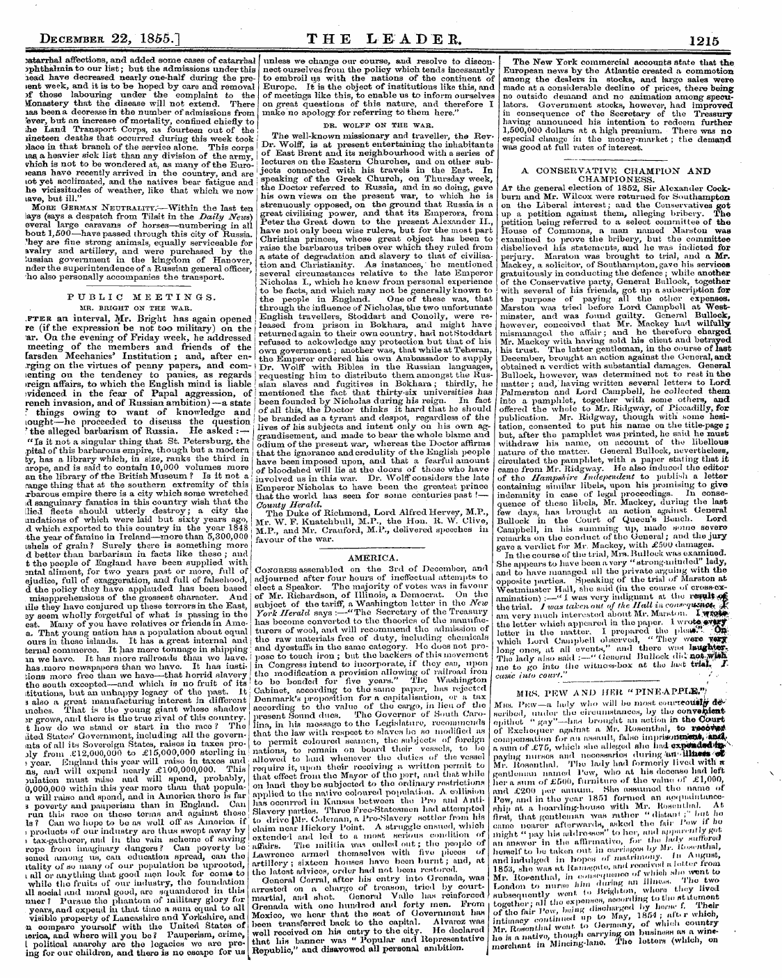 Leader (1850-1860): jS F Y, 1st edition - Untitled Article