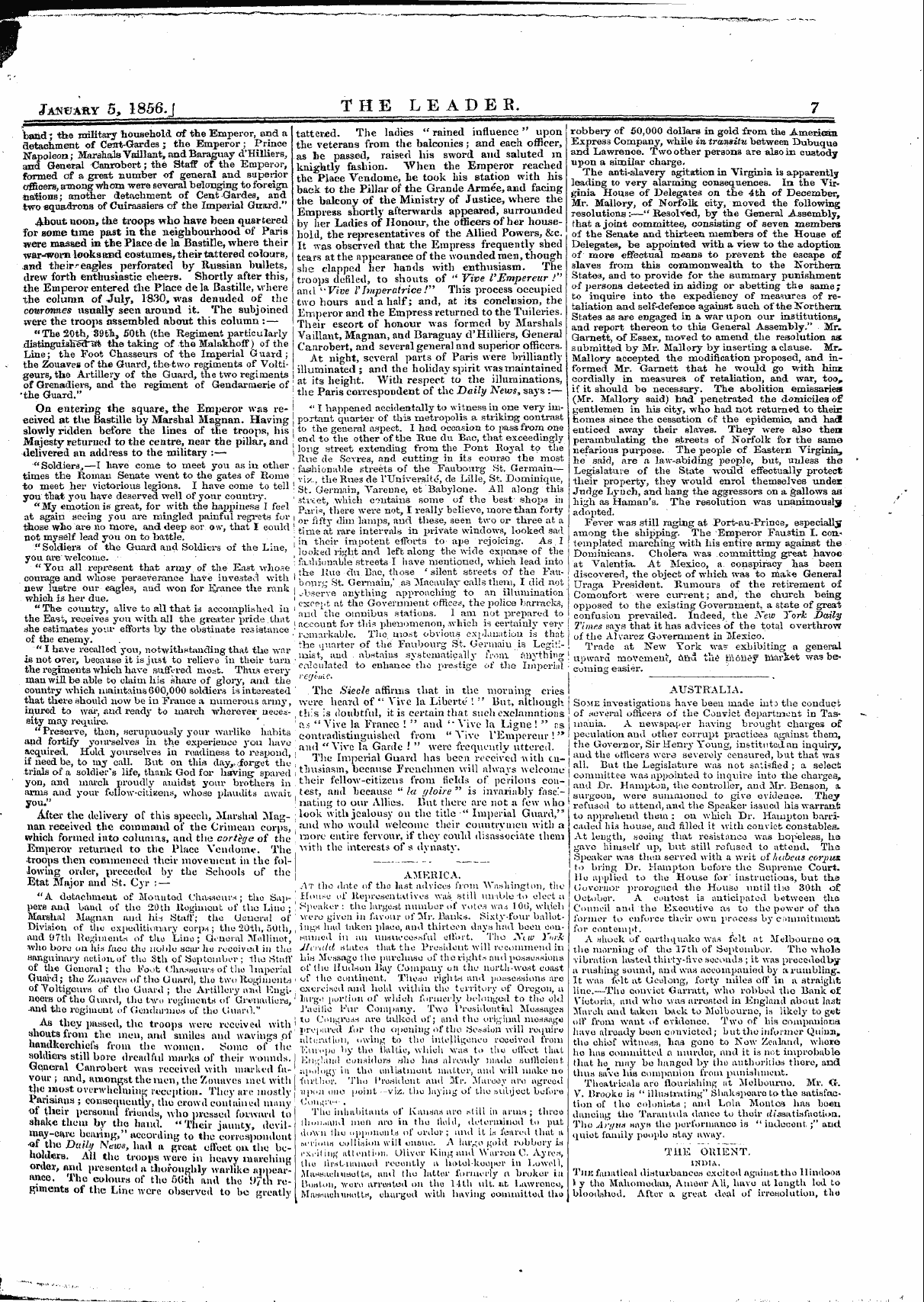 Leader (1850-1860): jS F Y, 1st edition - Untitled Article