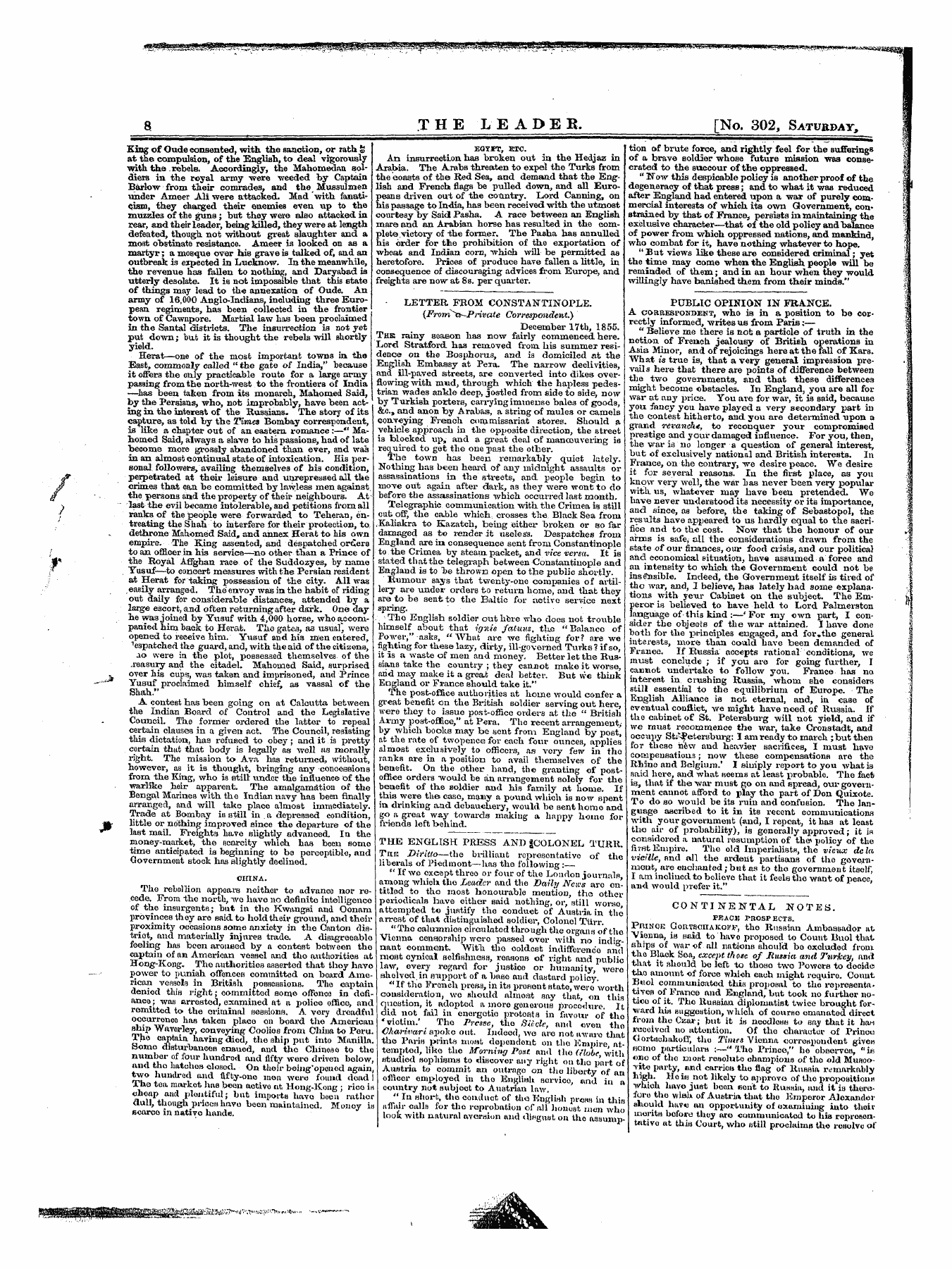 Leader (1850-1860): jS F Y, 1st edition - Untitled Article