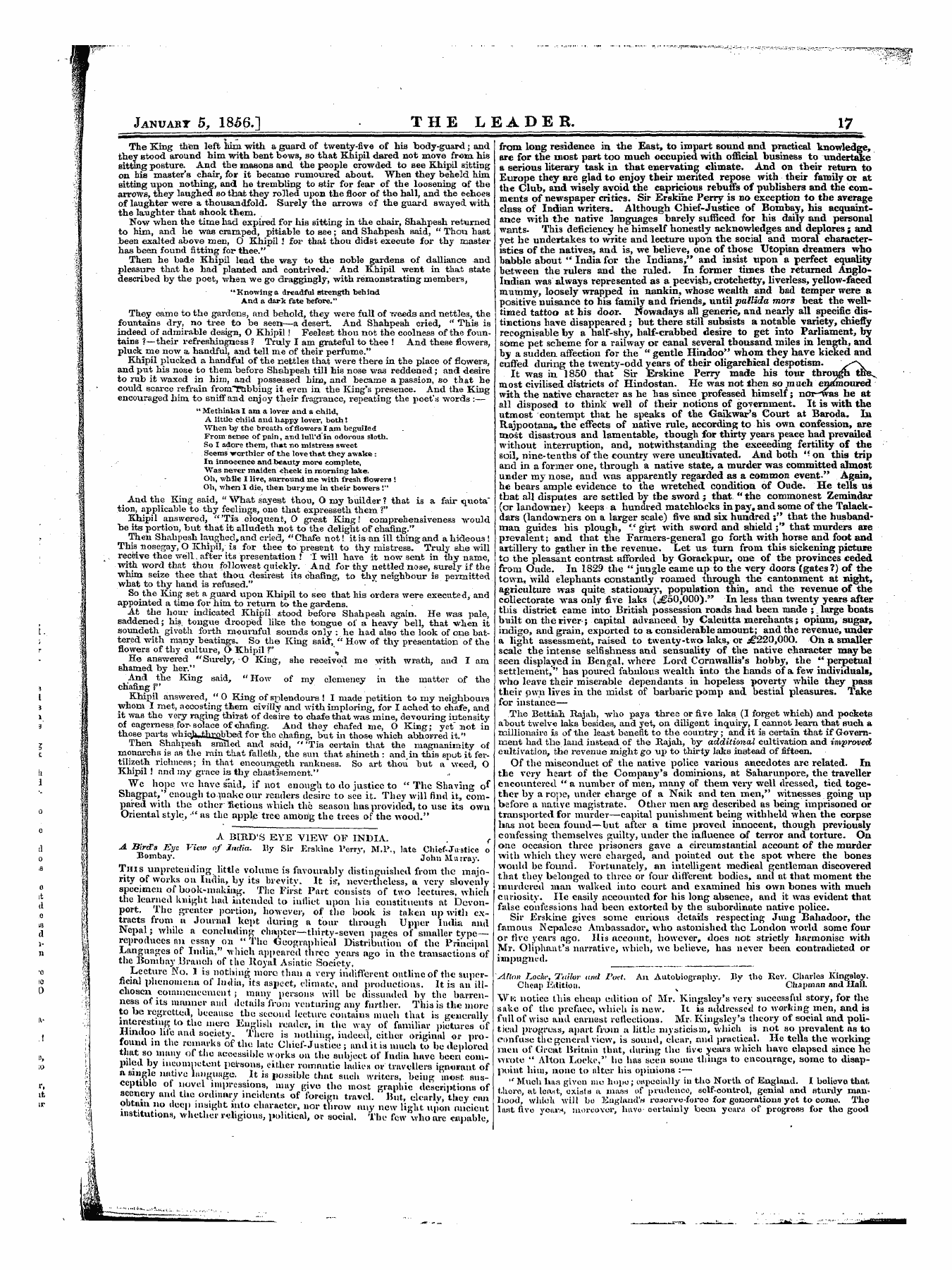 Leader (1850-1860): jS F Y, 1st edition - Untitled Article