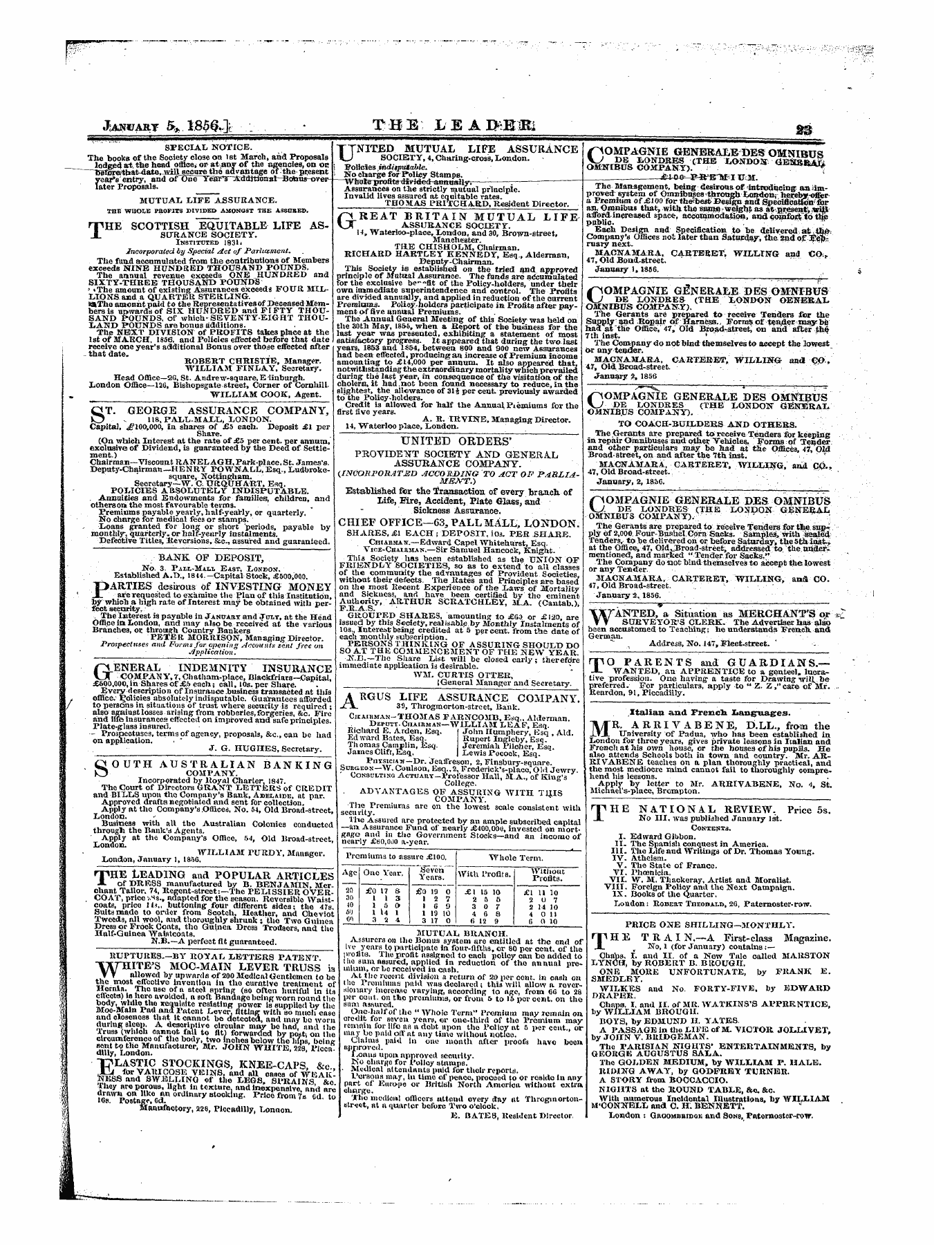 Leader (1850-1860): jS F Y, 1st edition: 23