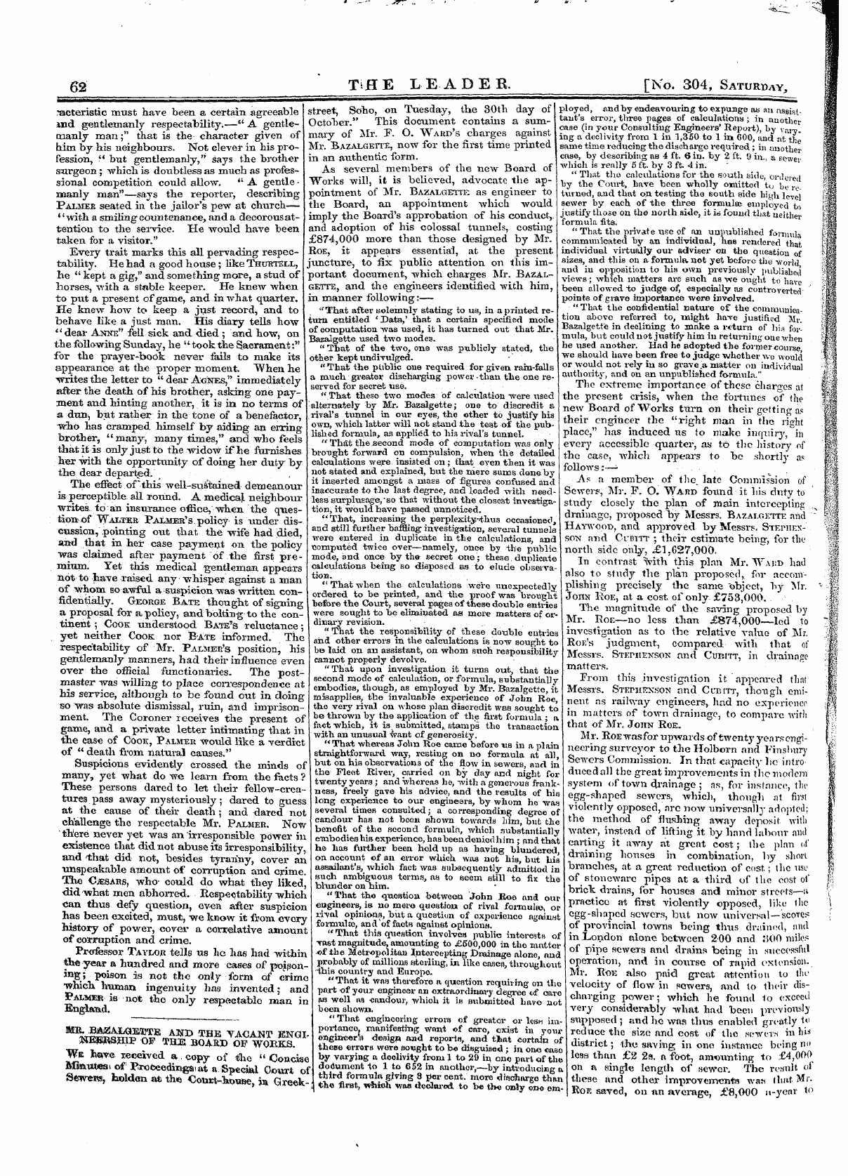 Leader (1850-1860): jS F Y, 1st edition - Untitled Article