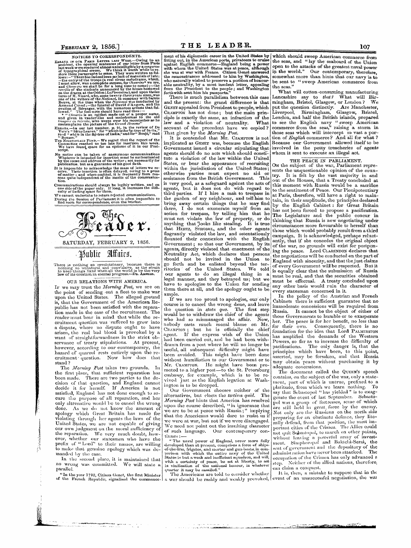 Leader (1850-1860): jS F Y, 1st edition - Untitled Article