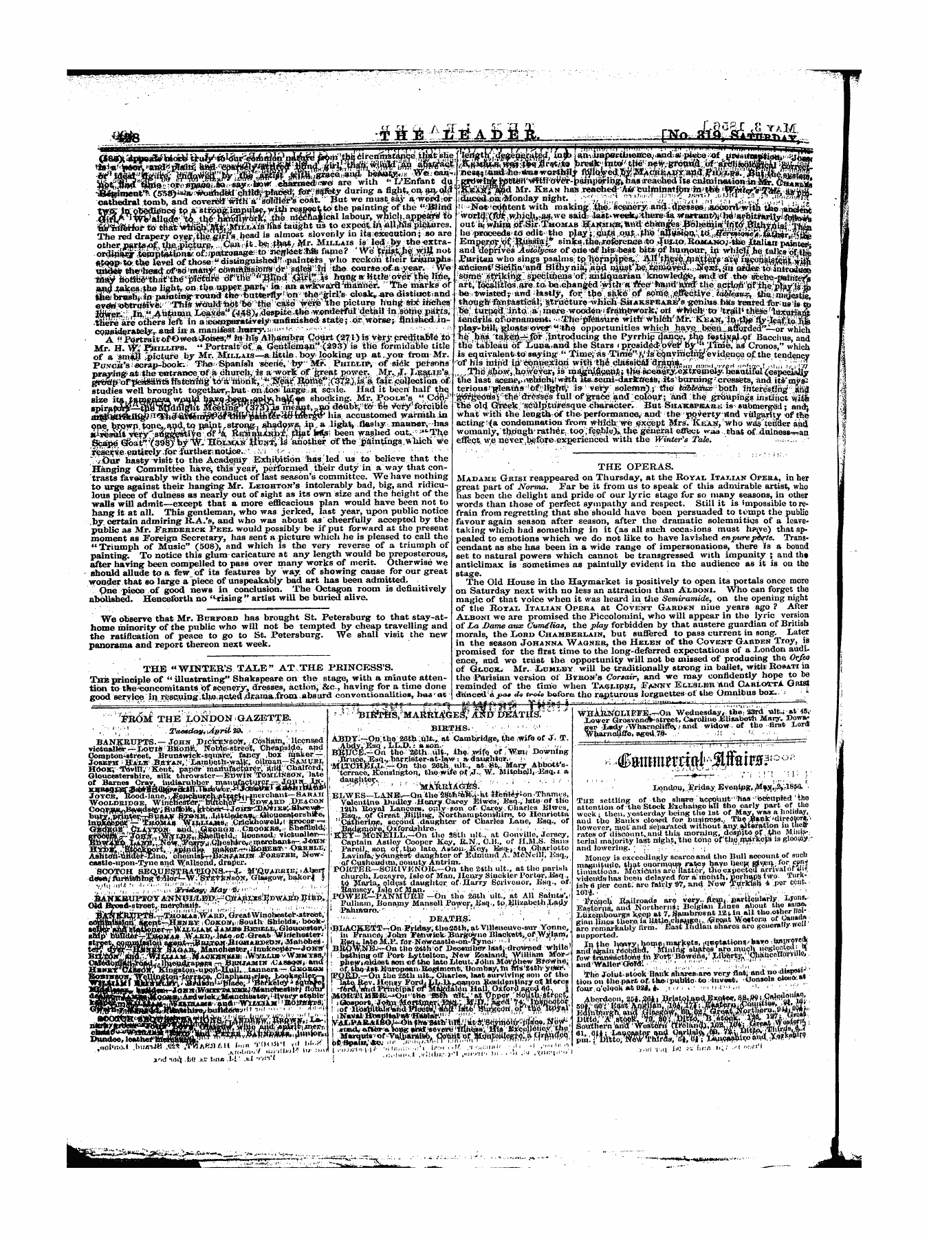 Leader (1850-1860): jS F Y, 1st edition - Untitled Article