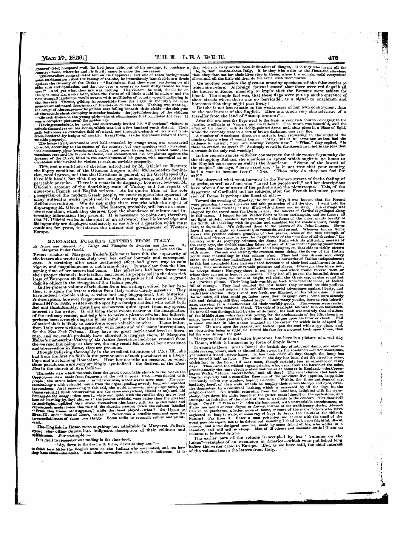 Leader (1850-1860): jS F Y, 1st edition - Untitled Article