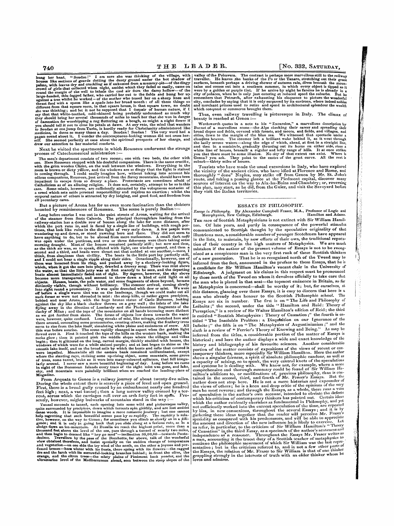 Leader (1850-1860): jS F Y, 1st edition - Untitled Article