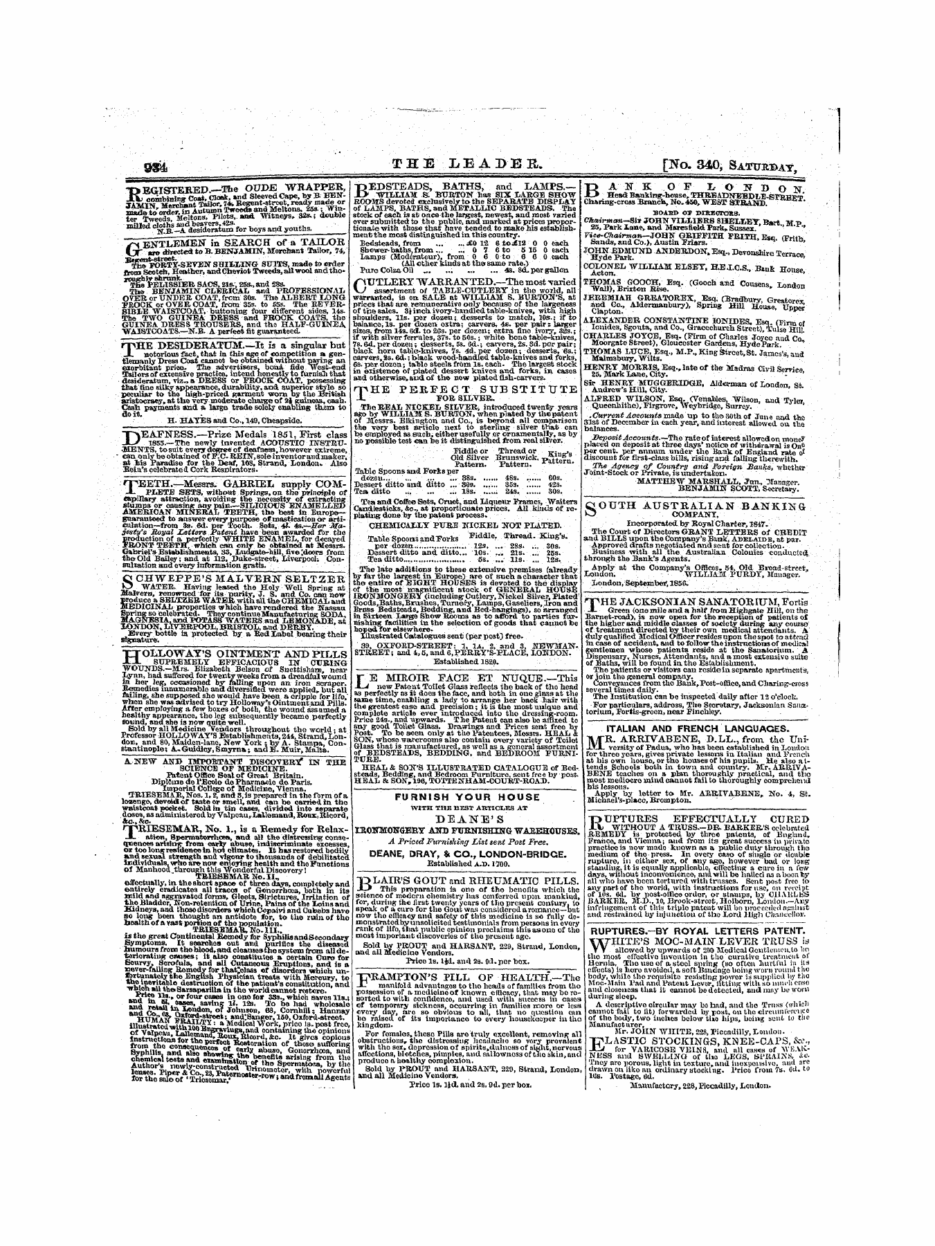 Leader (1850-1860): jS F Y, 1st edition - Untitled Article