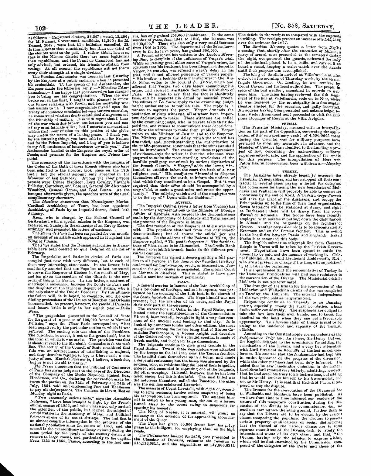 Leader (1850-1860): jS F Y, 1st edition - Untitled Article