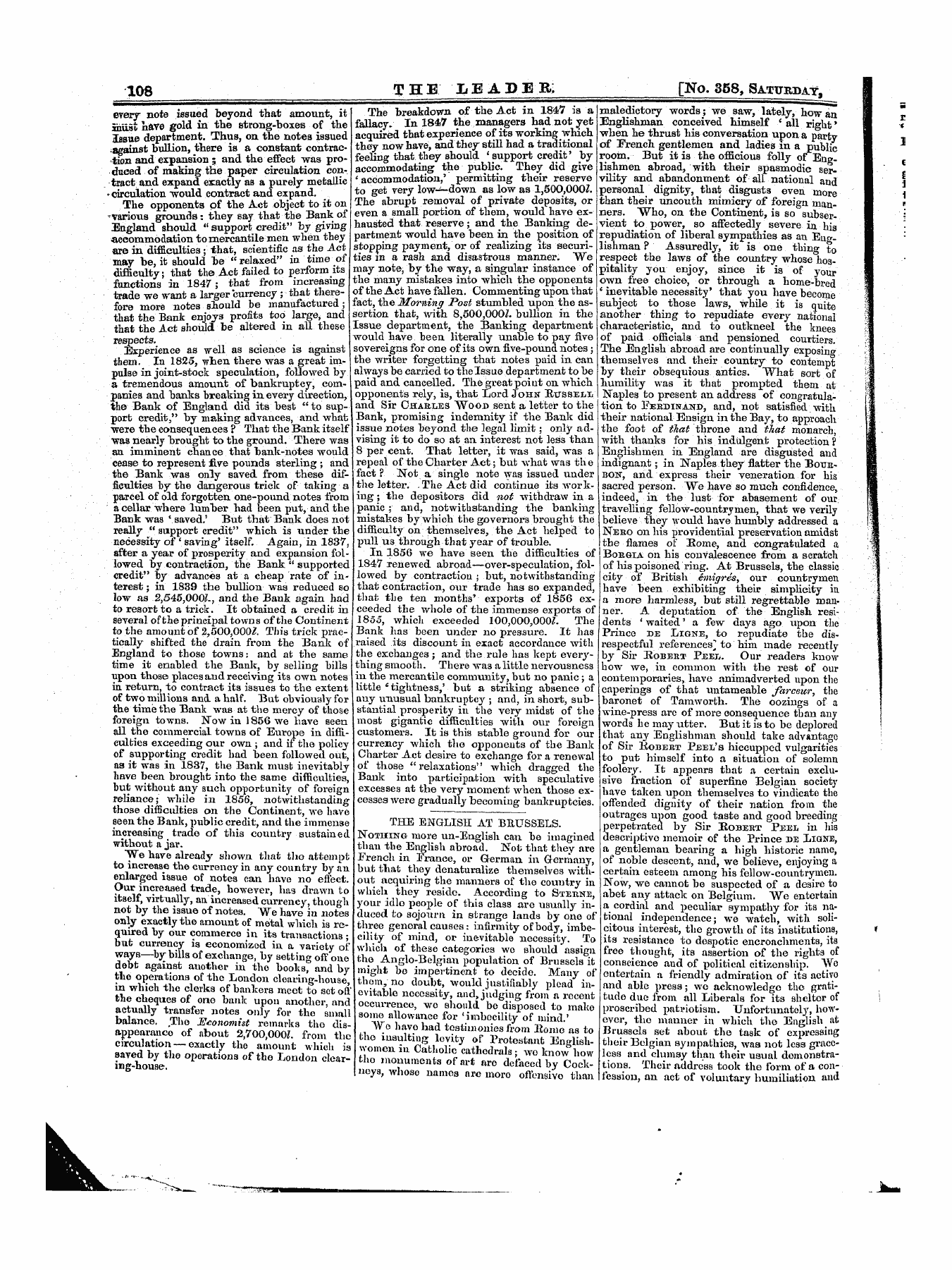 Leader (1850-1860): jS F Y, 1st edition - Untitled Article