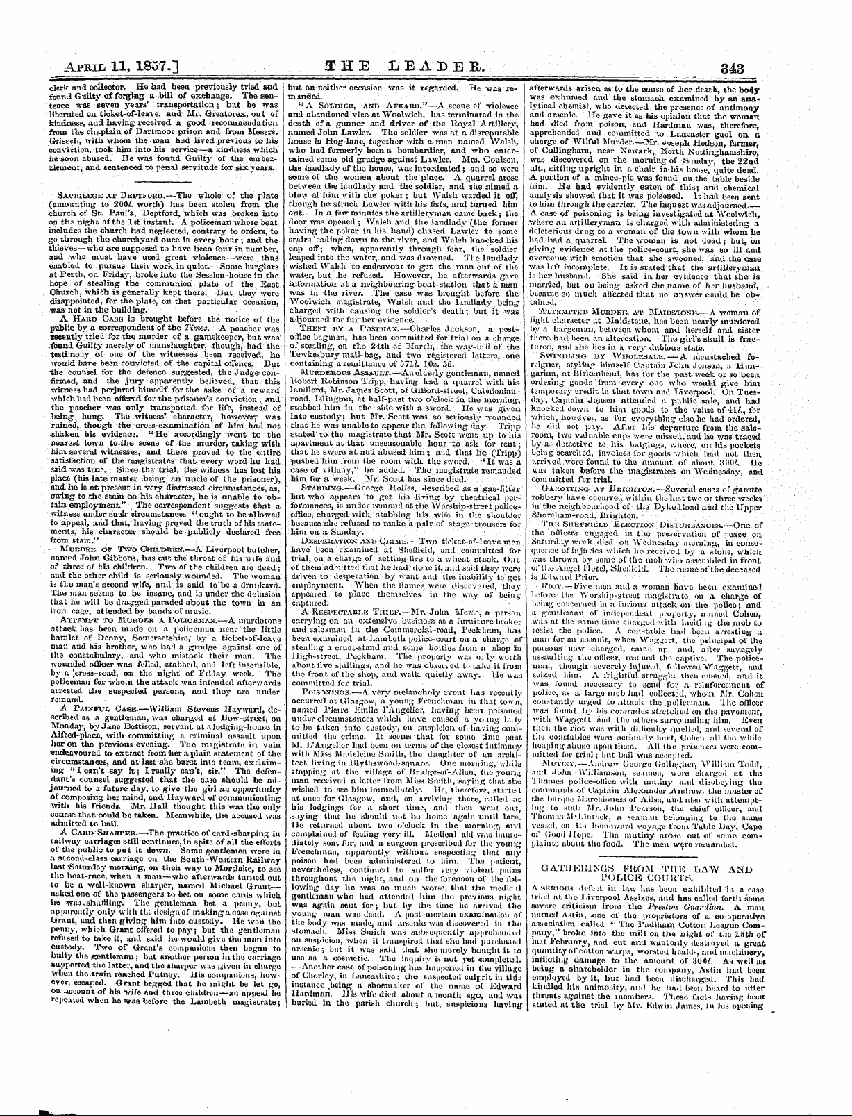 Leader (1850-1860): jS F Y, 1st edition - Untitled Article