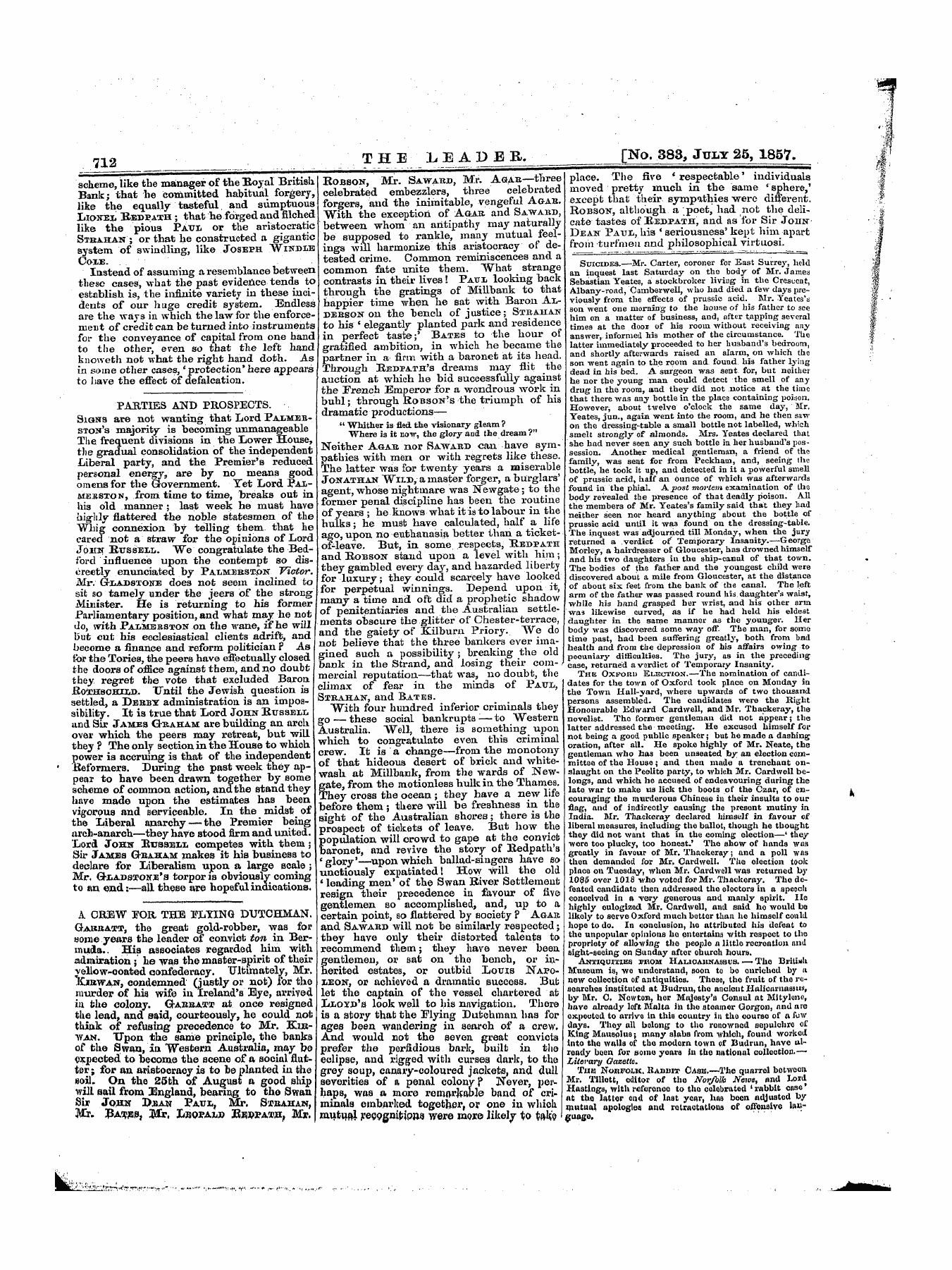 Leader (1850-1860): jS F Y, 1st edition - Untitled Article