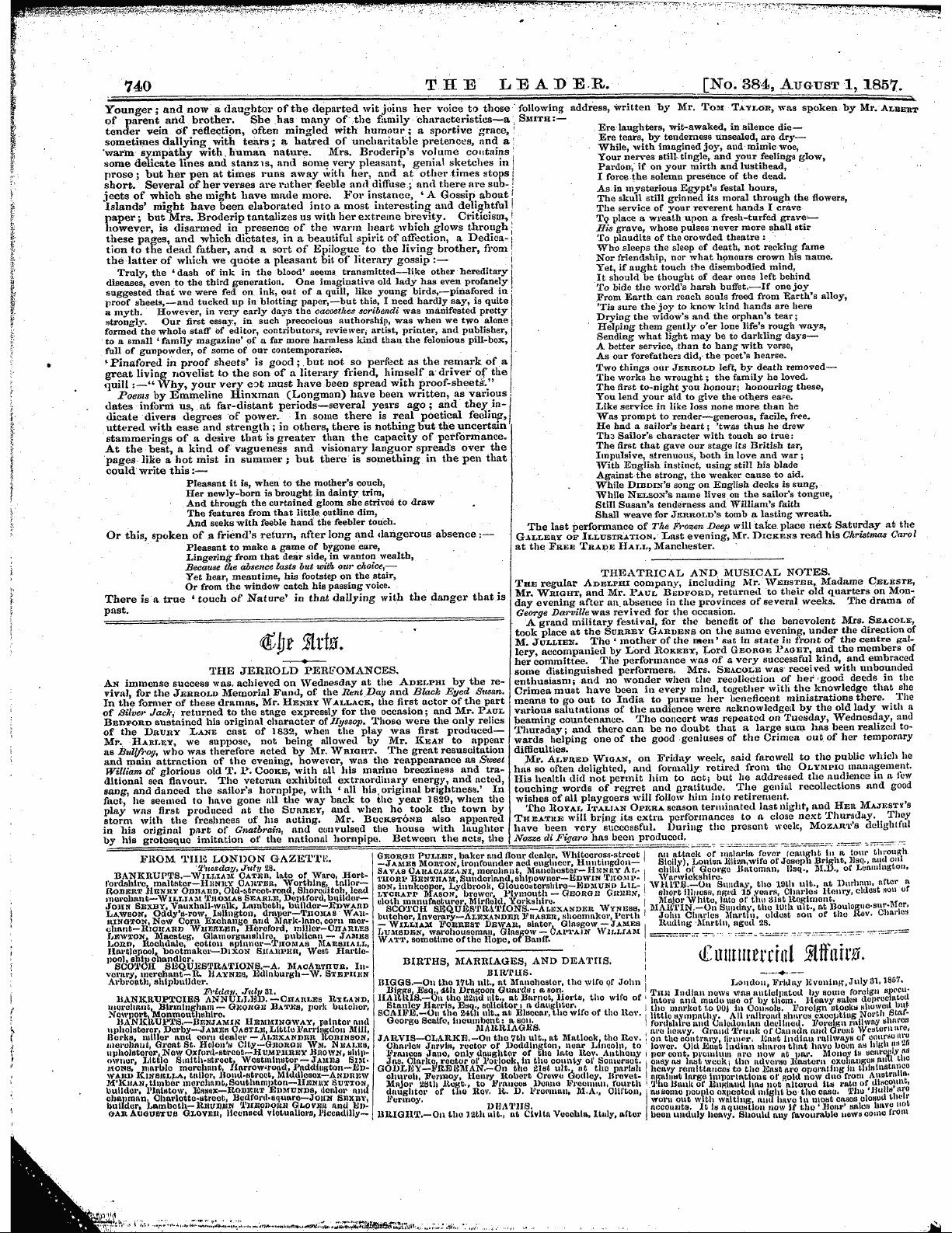 Leader (1850-1860): jS F Y, 1st edition - Untitled Article