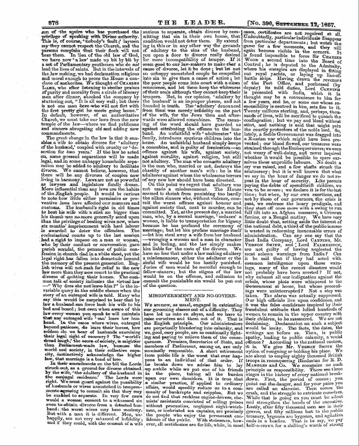 Leader (1850-1860): jS F Y, 1st edition - Untitled Article