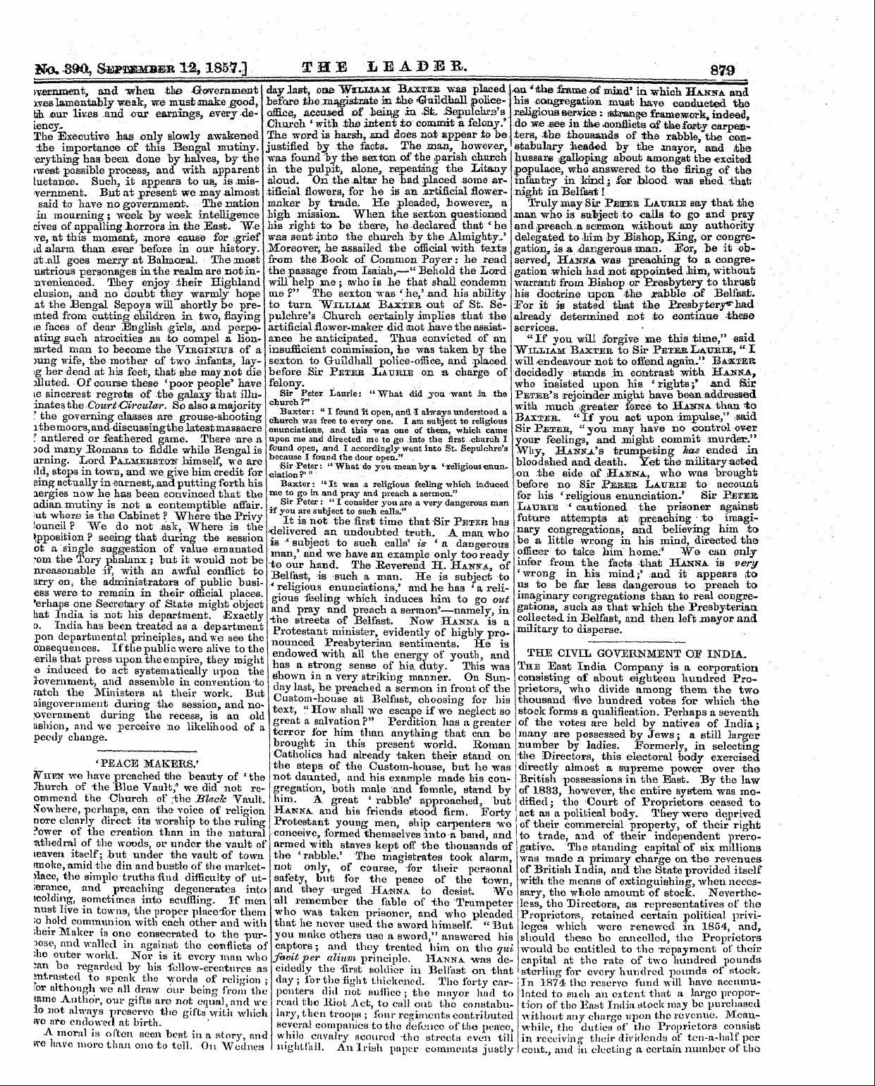 Leader (1850-1860): jS F Y, 1st edition - Untitled Article