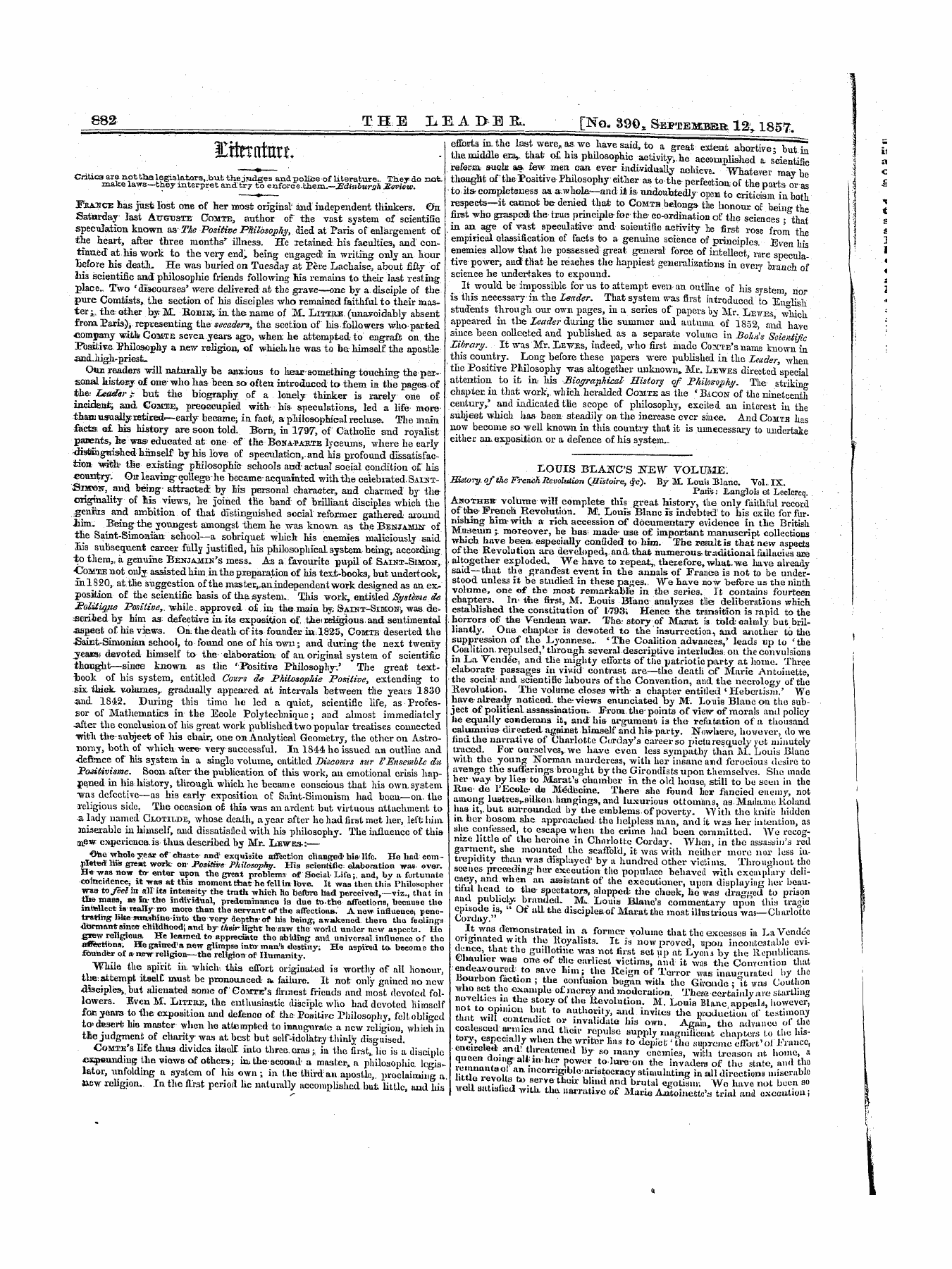 Leader (1850-1860): jS F Y, 1st edition - Untitled Article