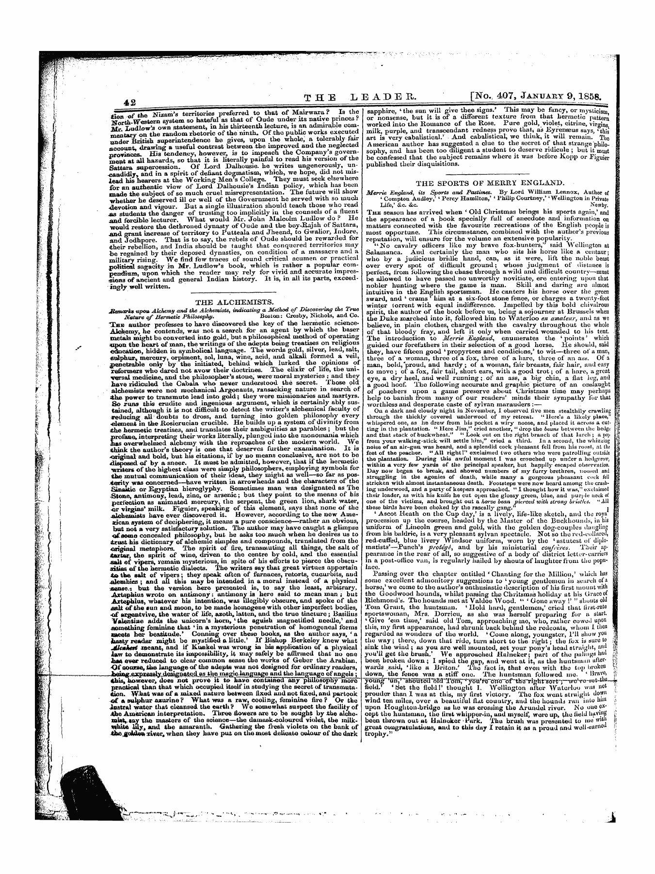 Leader (1850-1860): jS F Y, 1st edition - Untitled Article