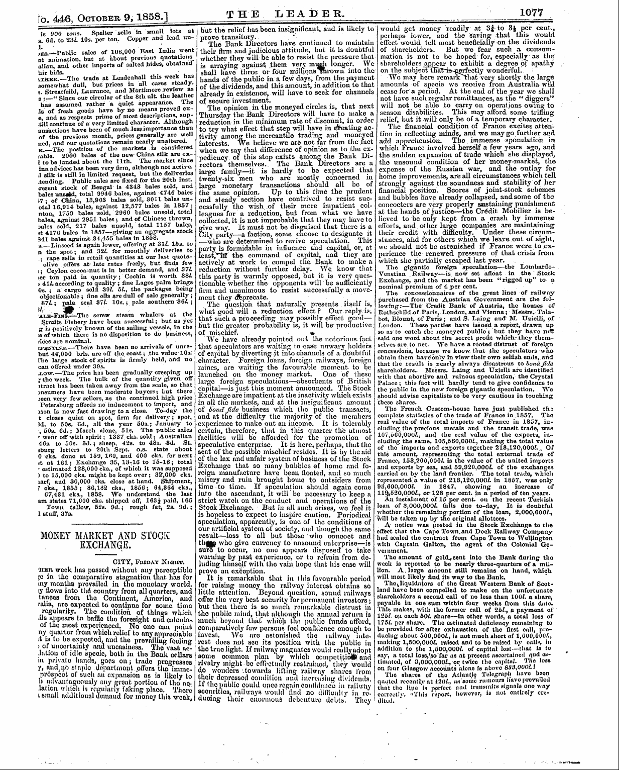 Leader (1850-1860): jS F Y, 1st edition - Untitled Article