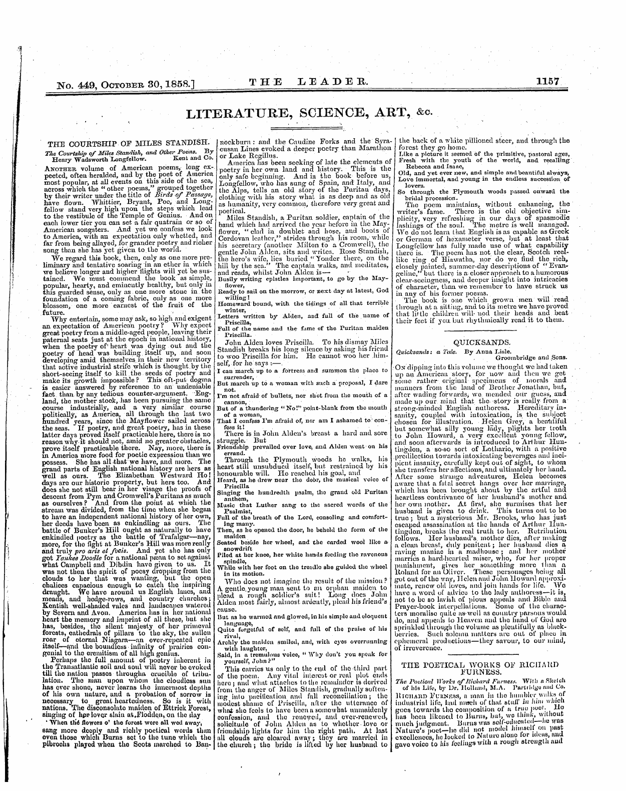 Leader (1850-1860): jS F Y, 1st edition - Untitled Article