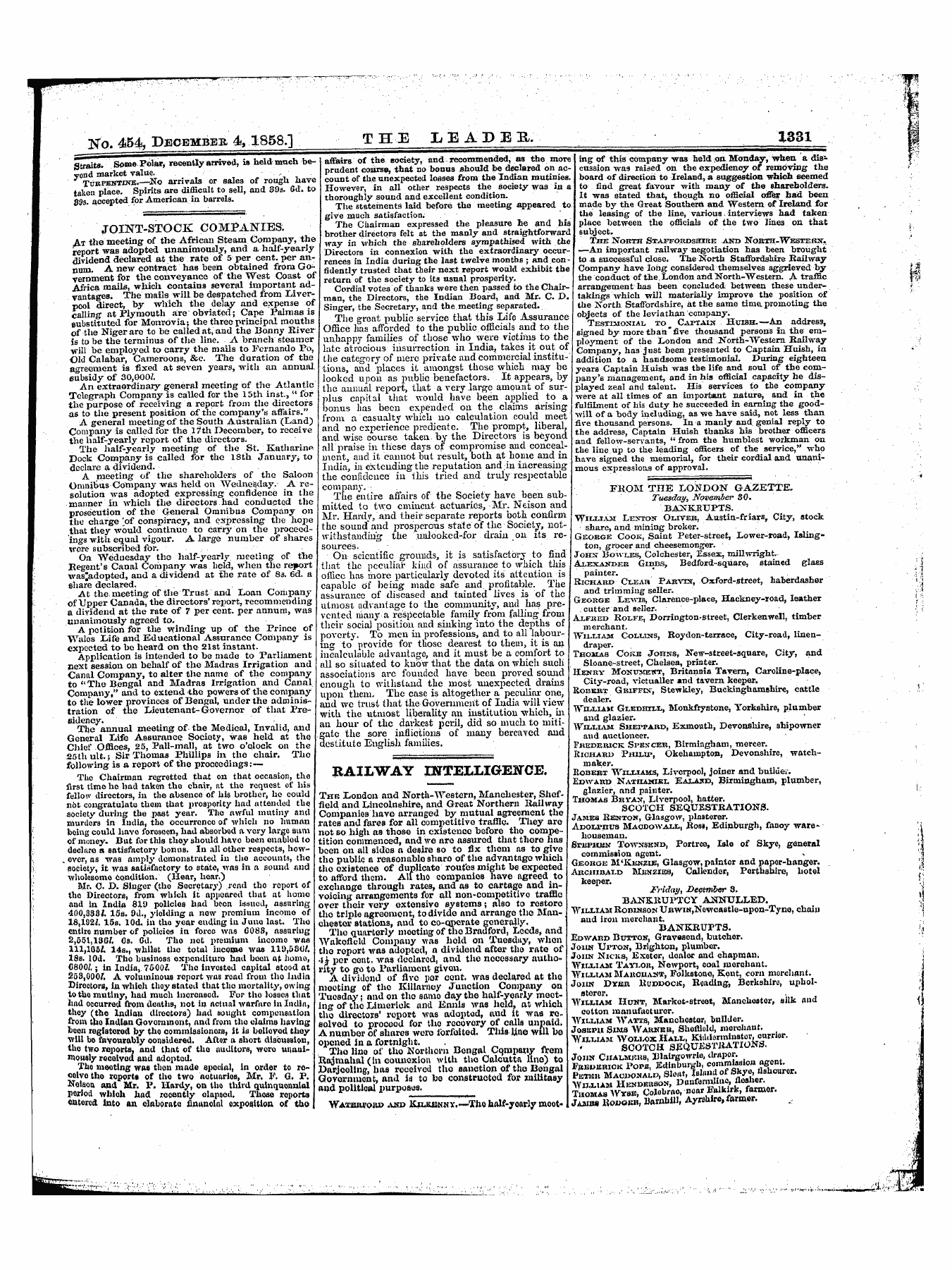 Leader (1850-1860): jS F Y, 1st edition - Untitled Article