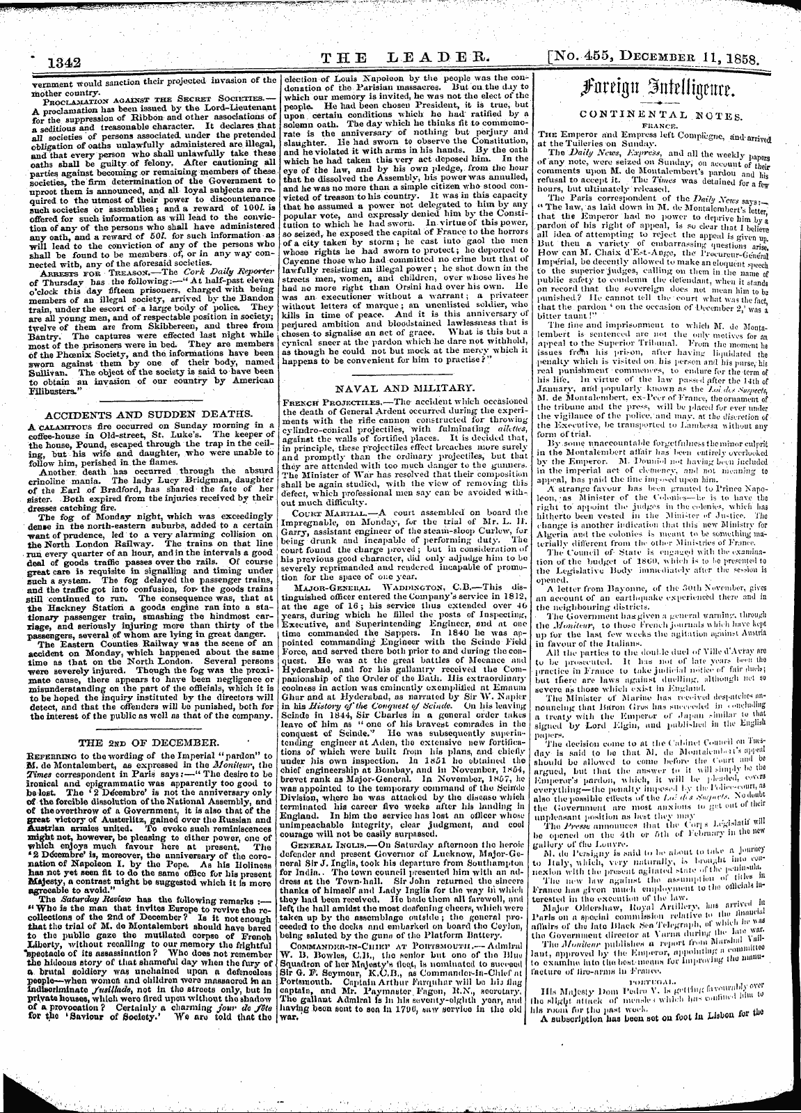 Leader (1850-1860): jS F Y, 1st edition - Untitled Article