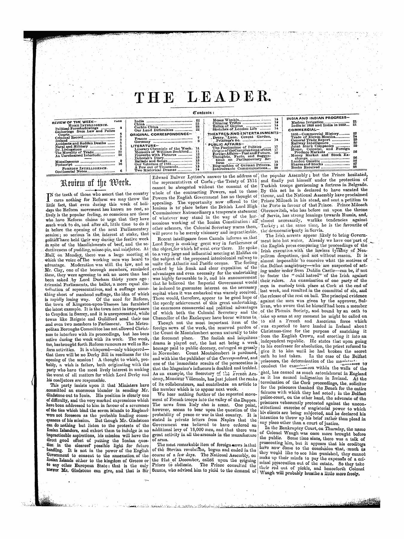 Leader (1850-1860): jS F Y, 1st edition: 3