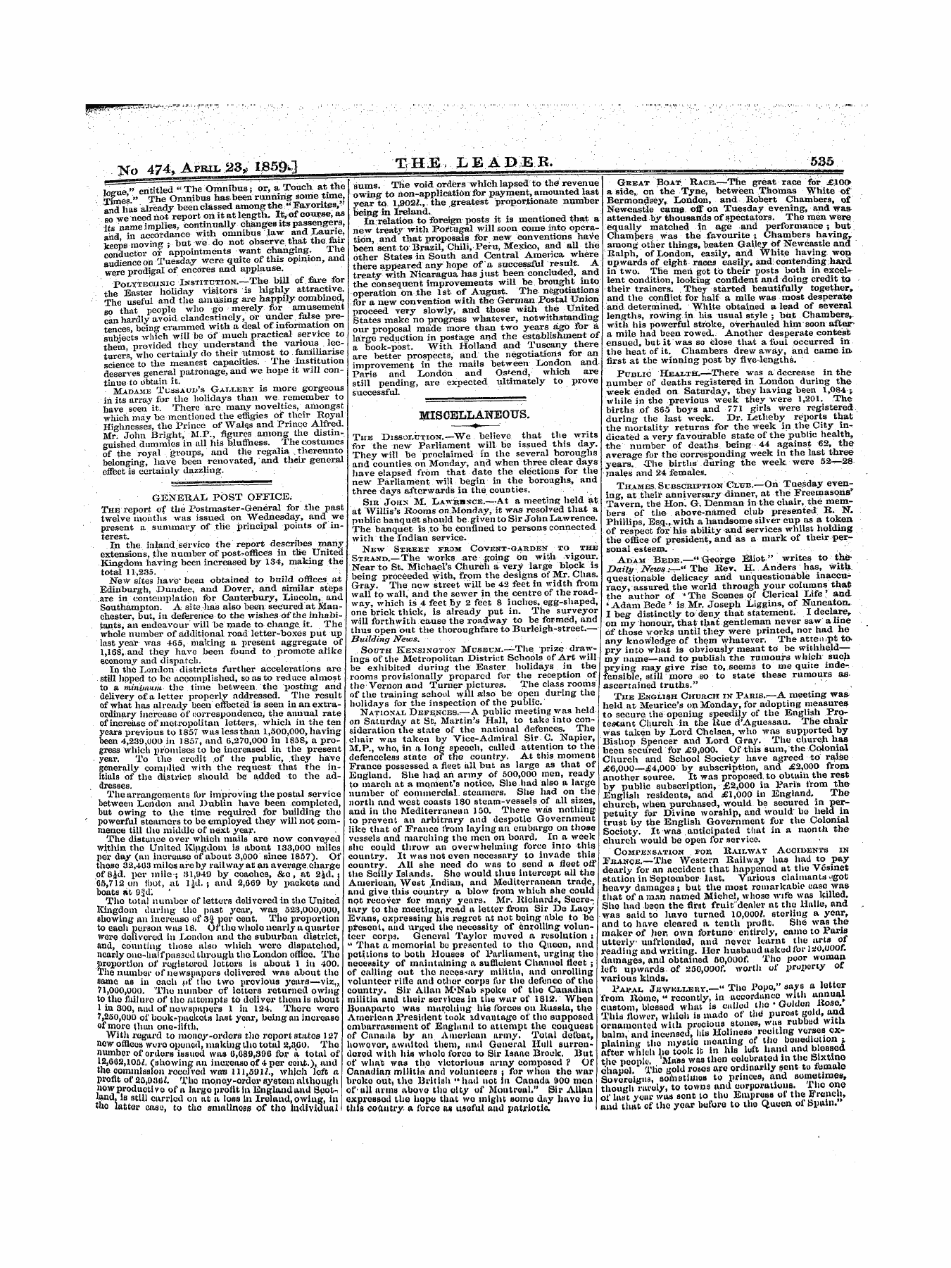 Leader (1850-1860): jS F Y, 1st edition - Untitled Article