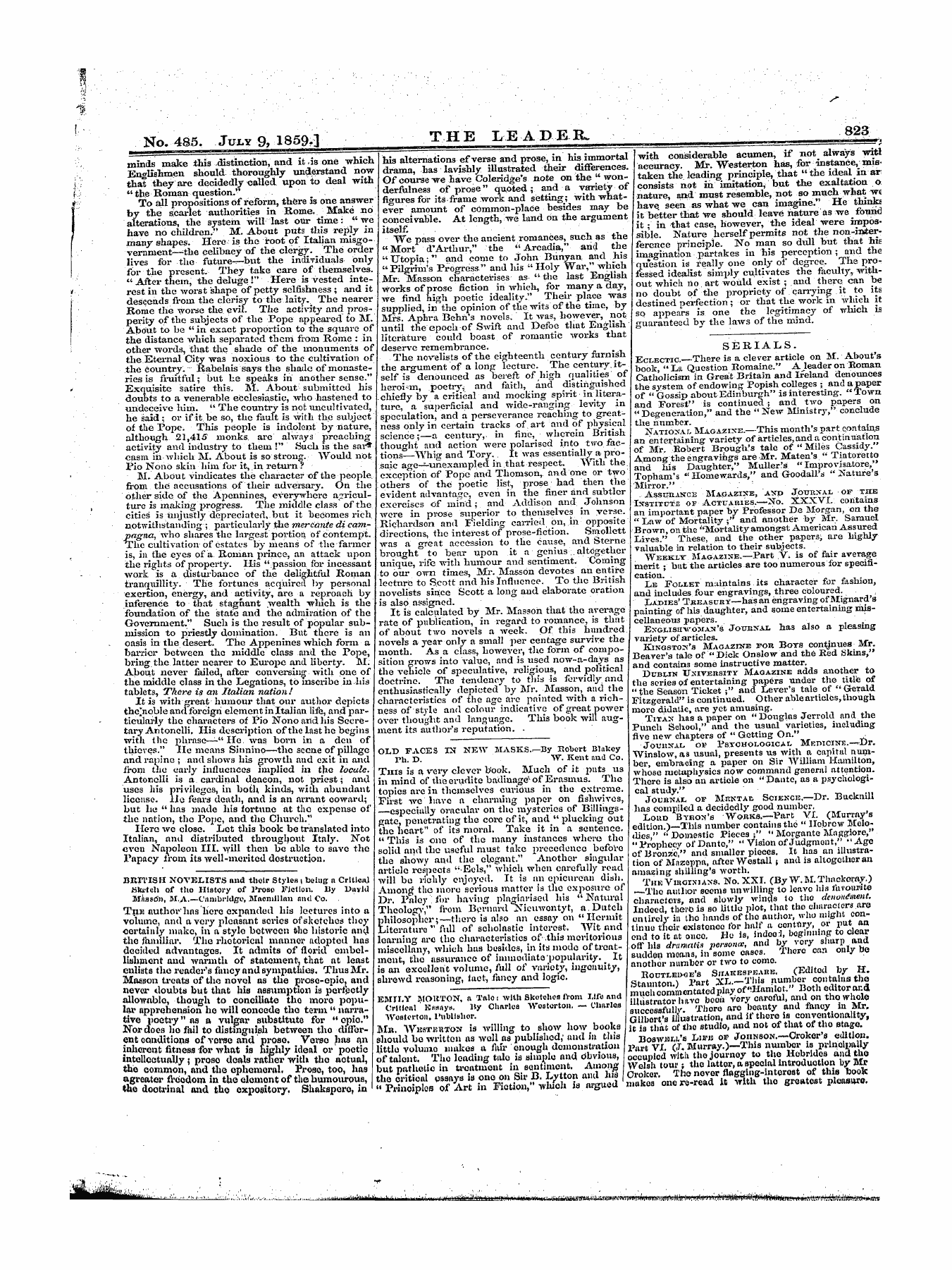 Leader (1850-1860): jS F Y, 1st edition - Untitled Article