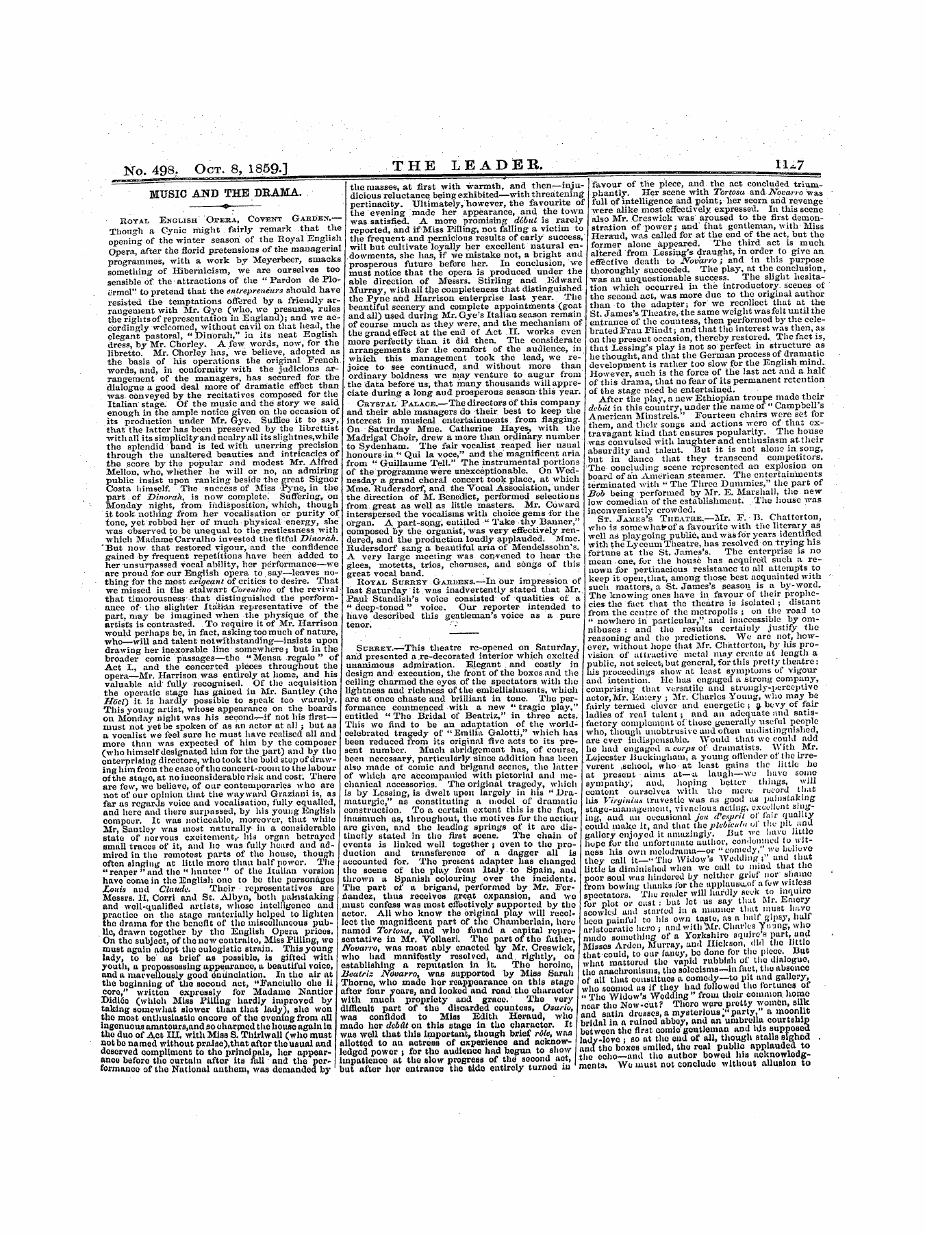 Leader (1850-1860): jS F Y, 1st edition - Untitled Article