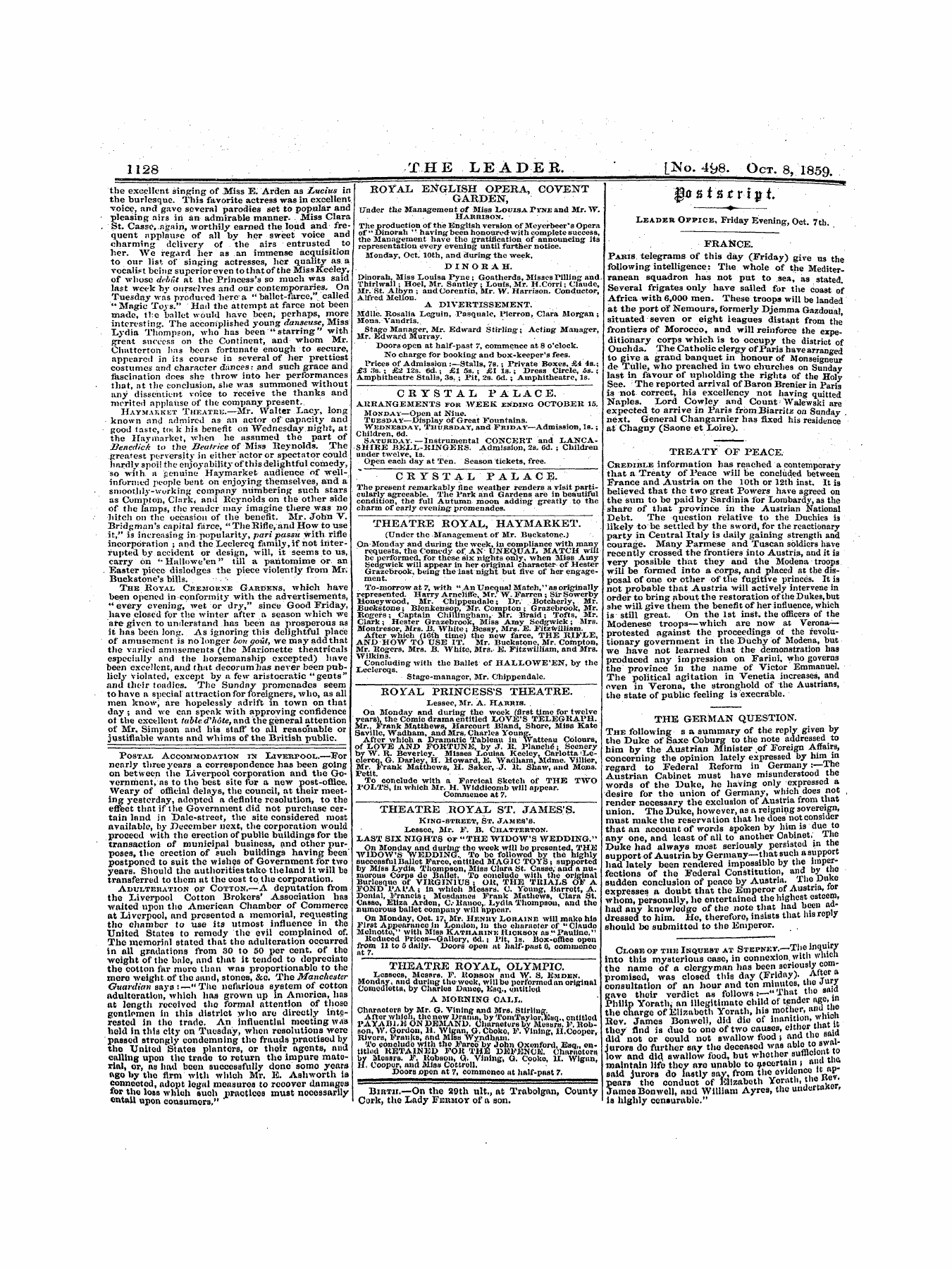 Leader (1850-1860): jS F Y, 1st edition - Untitled Article