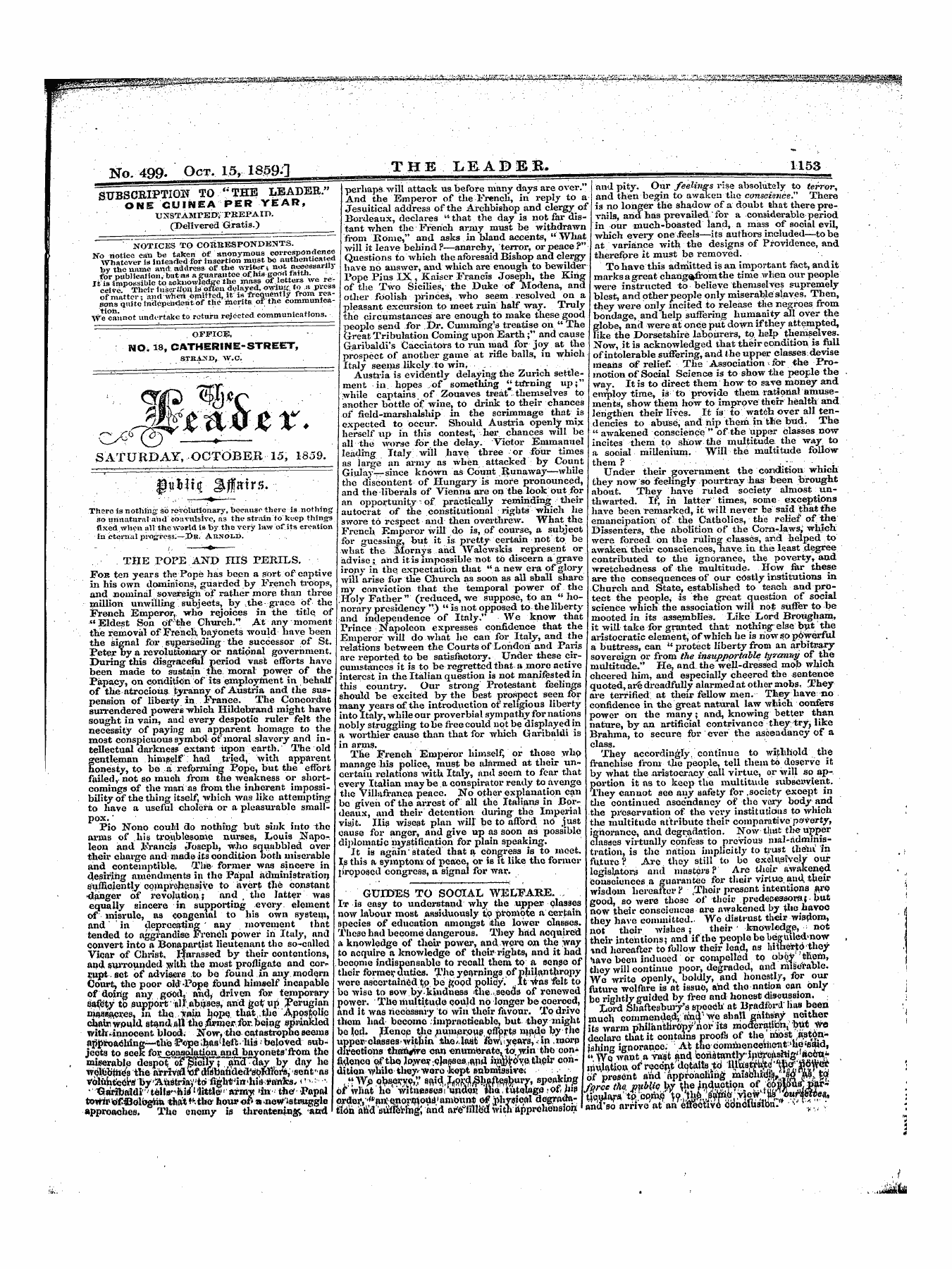 Leader (1850-1860): jS F Y, 1st edition - Untitled Article