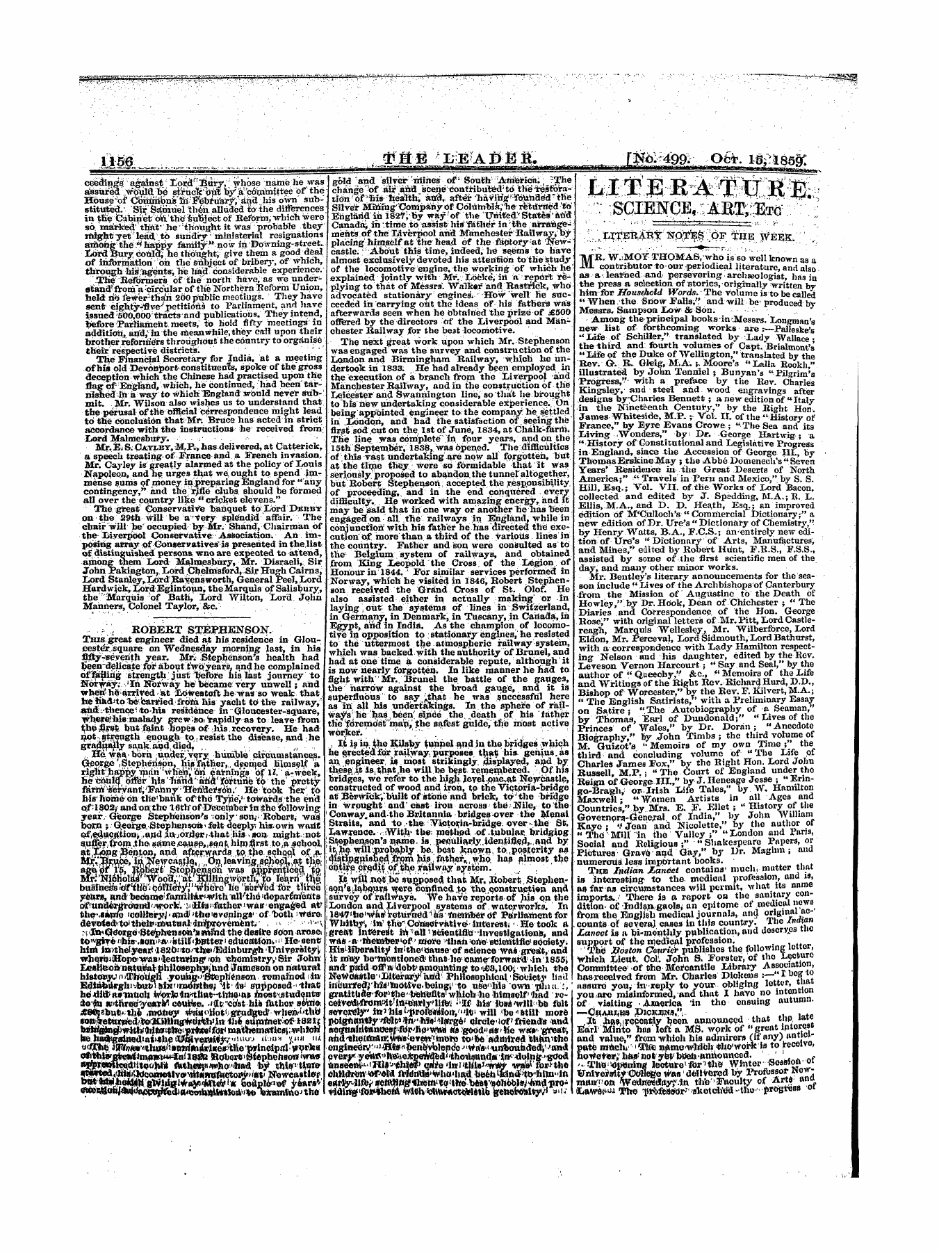 Leader (1850-1860): jS F Y, 1st edition - Untitled Article