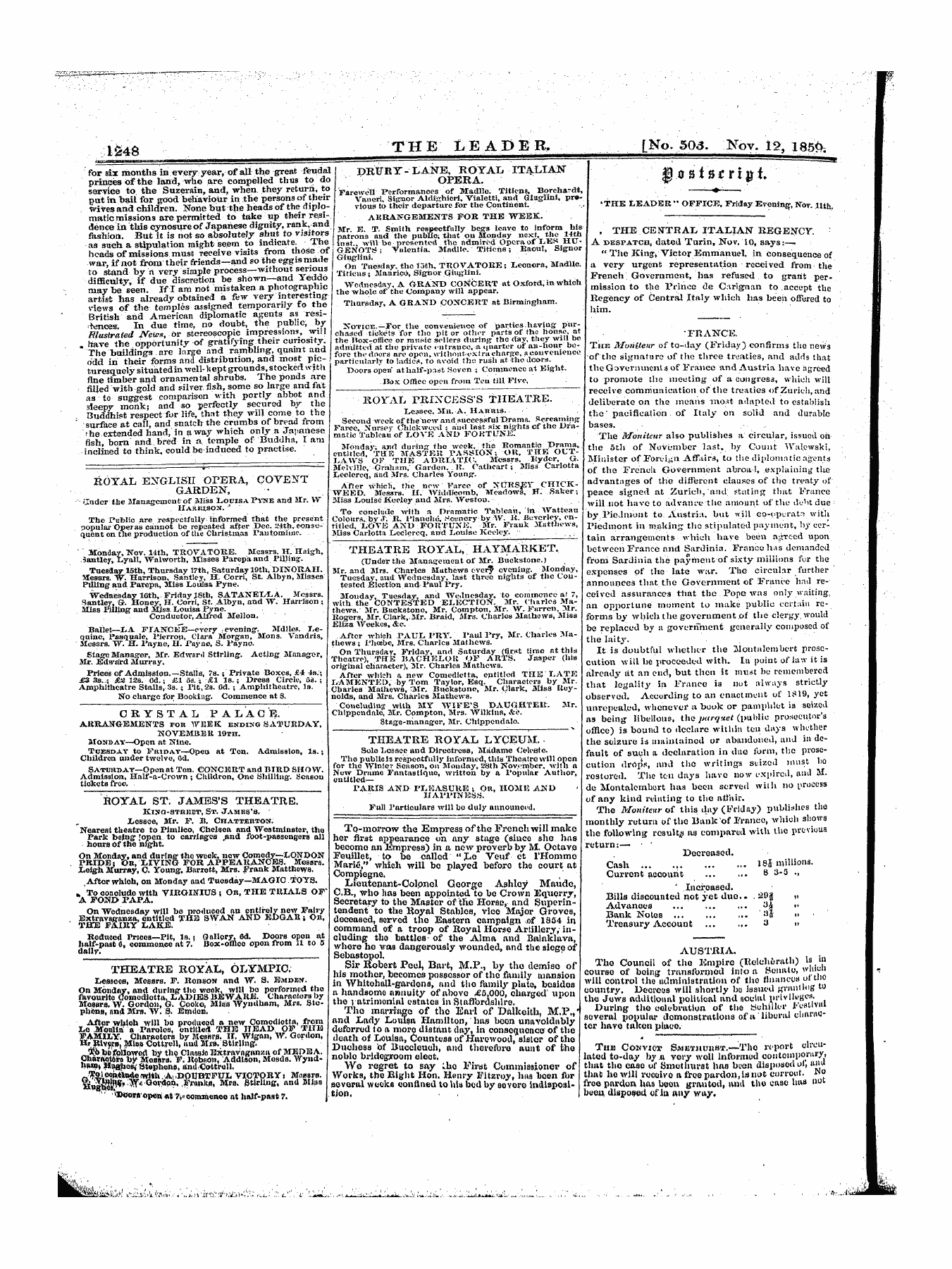 Leader (1850-1860): jS F Y, 1st edition - Untitled Article