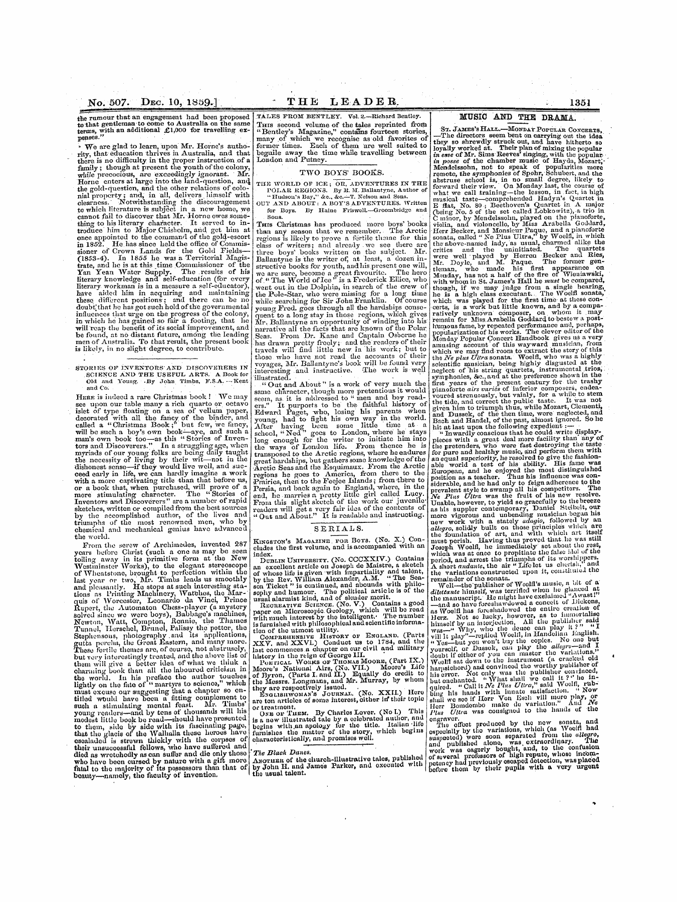 Leader (1850-1860): jS F Y, 1st edition - Untitled Article