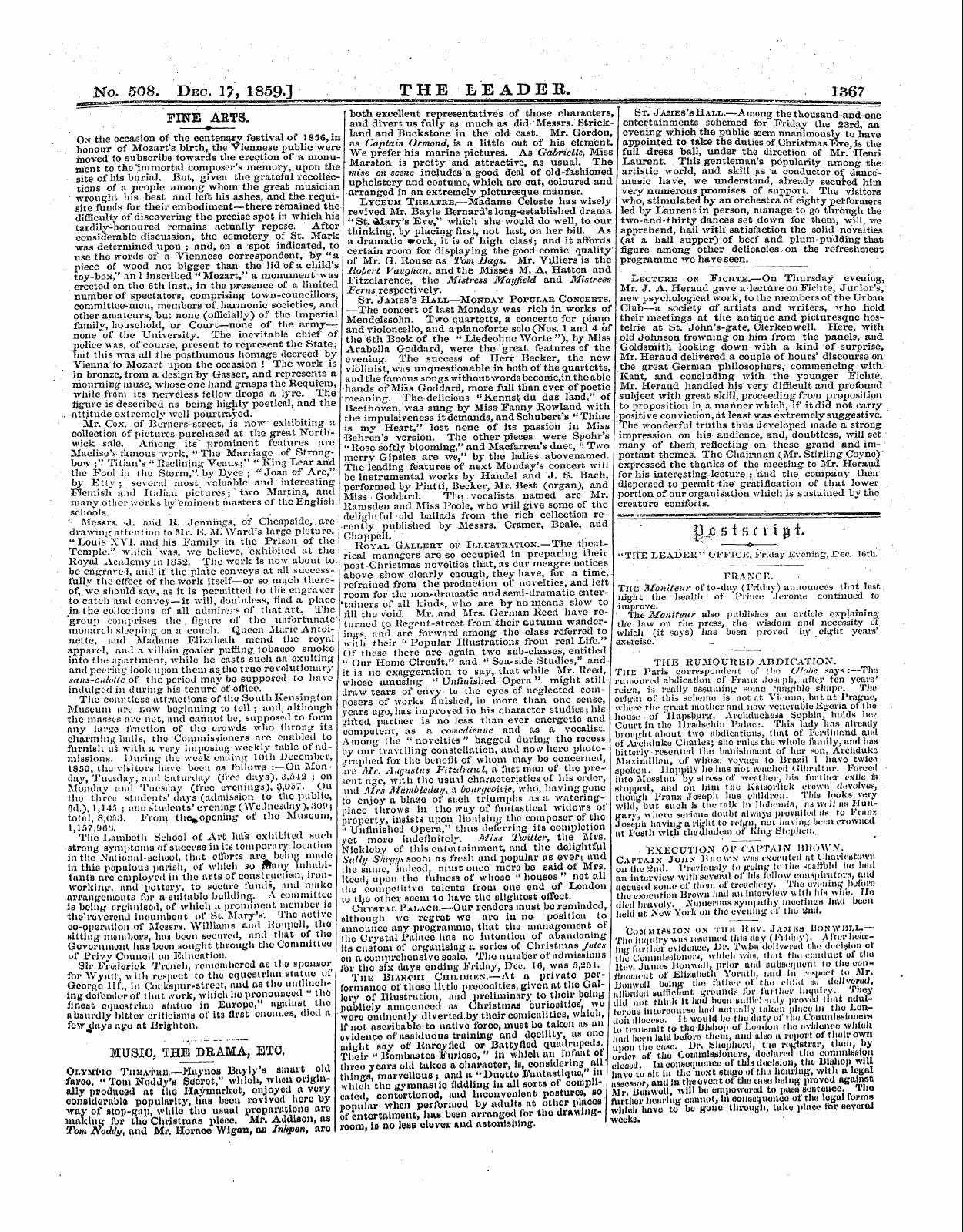 Leader (1850-1860): jS F Y, 1st edition - Untitled Article