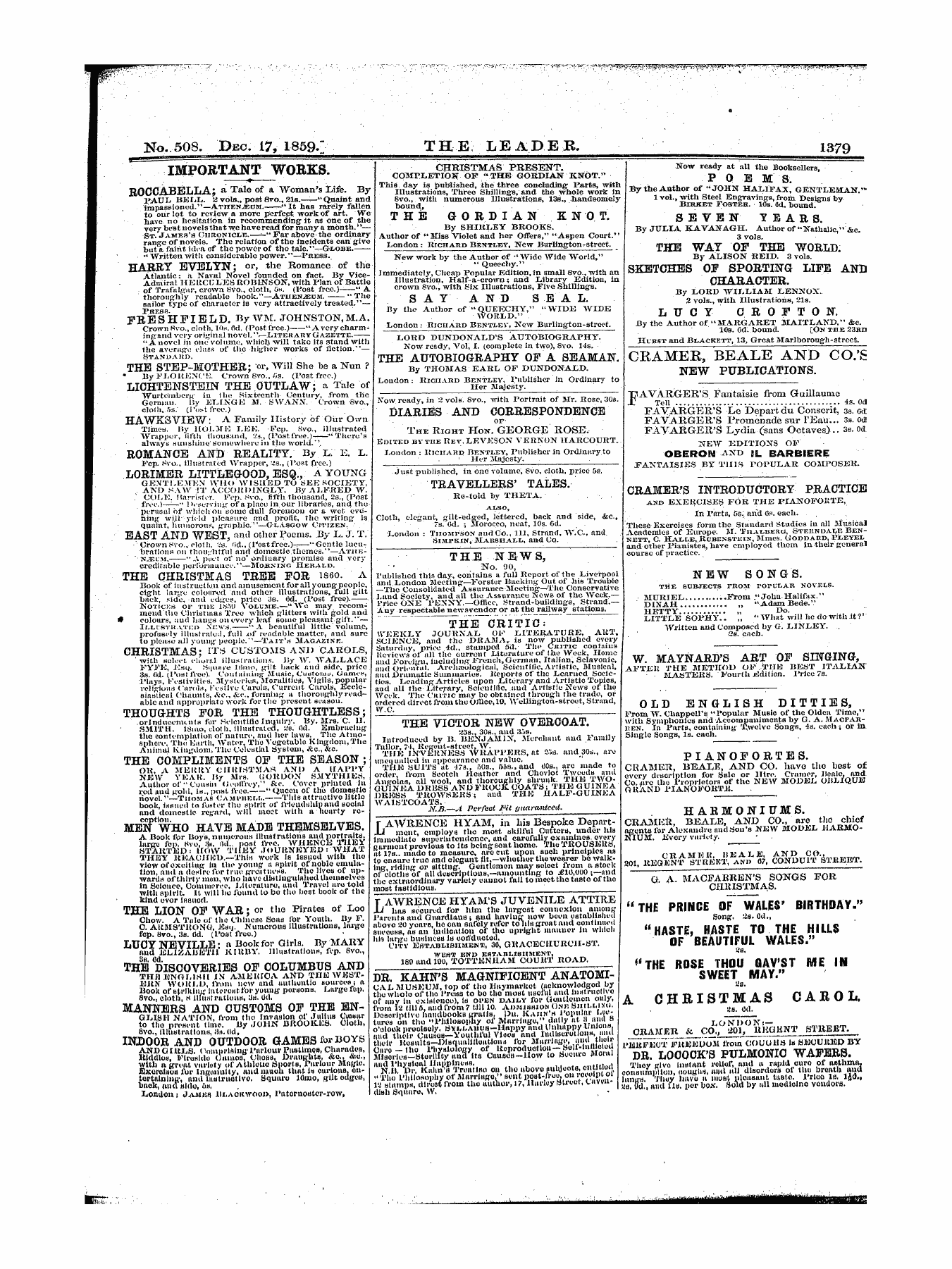 Leader (1850-1860): jS F Y, 1st edition: 23