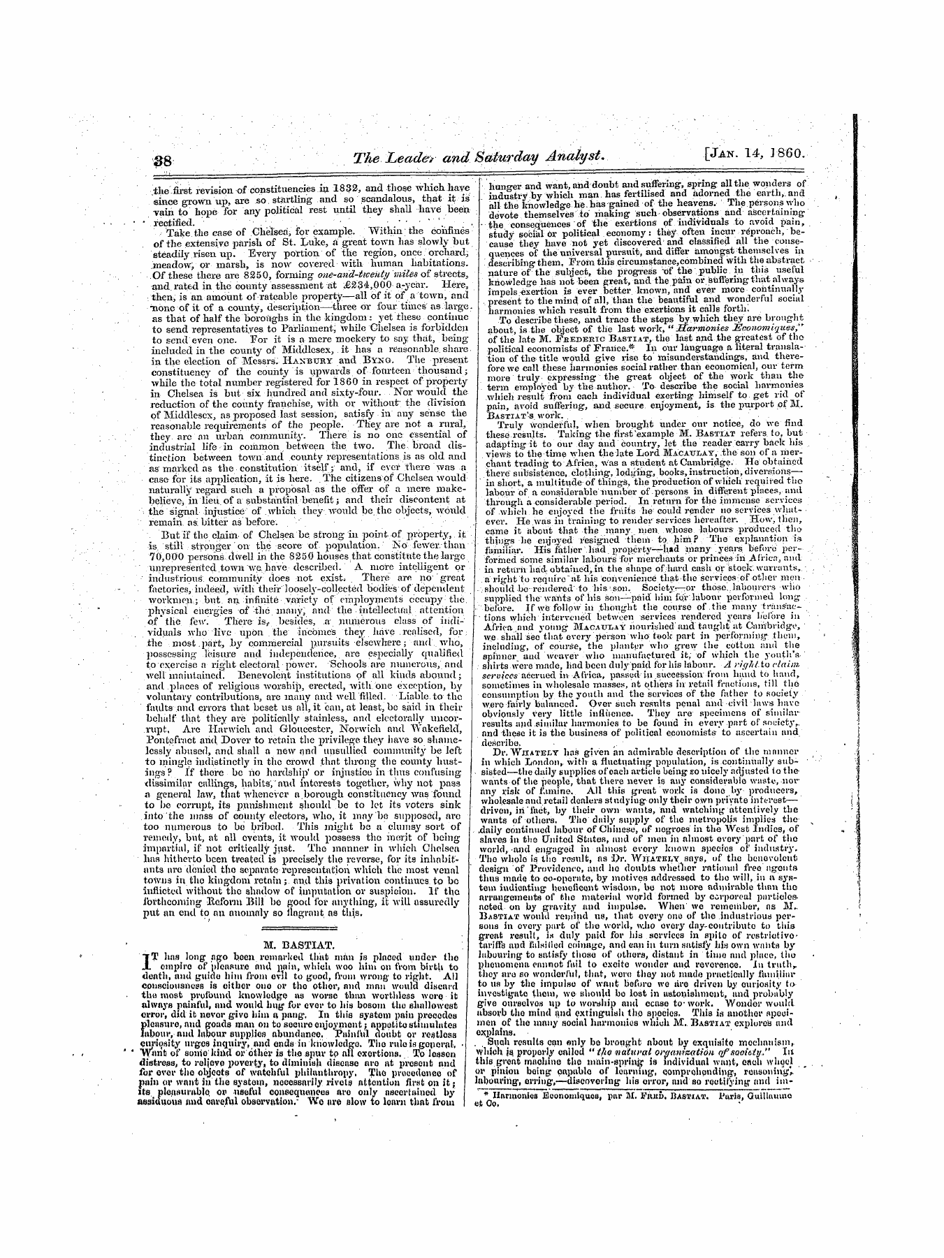 Leader (1850-1860): jS F Y, 1st edition - Untitled Article