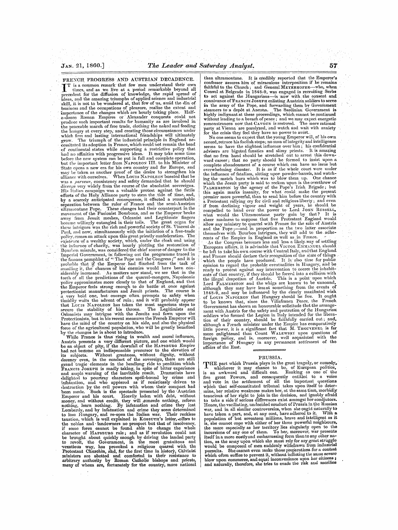 Leader (1850-1860): jS F Y, 1st edition - Untitled Article