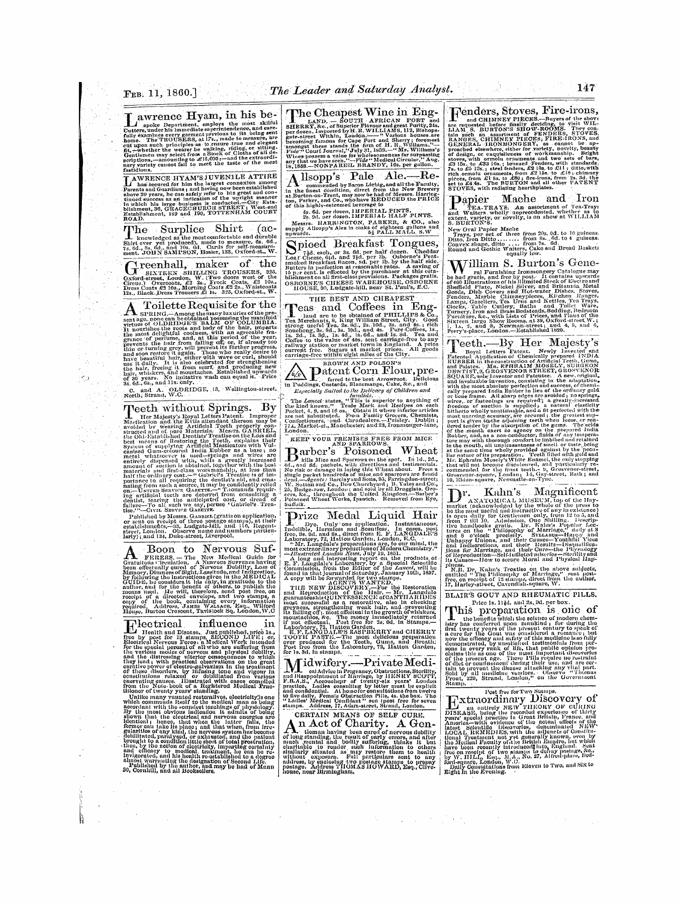 Leader (1850-1860): jS F Y, 1st edition - Untitled Article