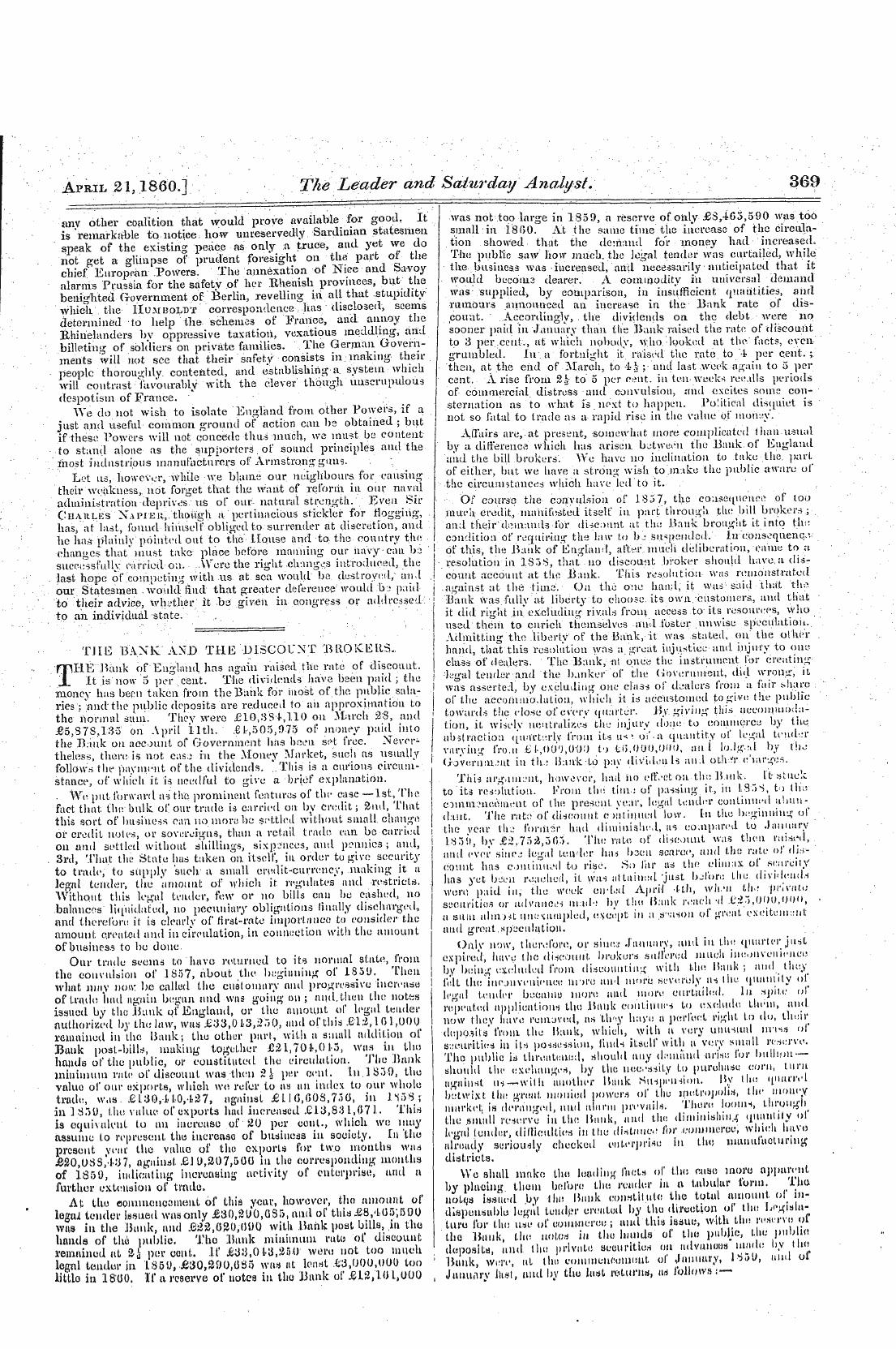 Leader (1850-1860): jS F Y, 1st edition - Untitled Article