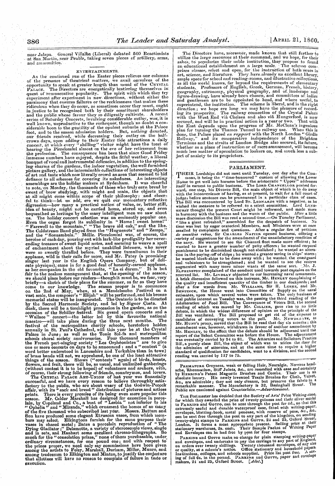 Leader (1850-1860): jS F Y, 1st edition - Untitled Article