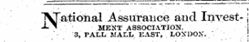 " XTational Assurance and Invest-1 -J-V MEKT ASSOCIATION. 3, PAIX MALL. EAST, LOXDO*".