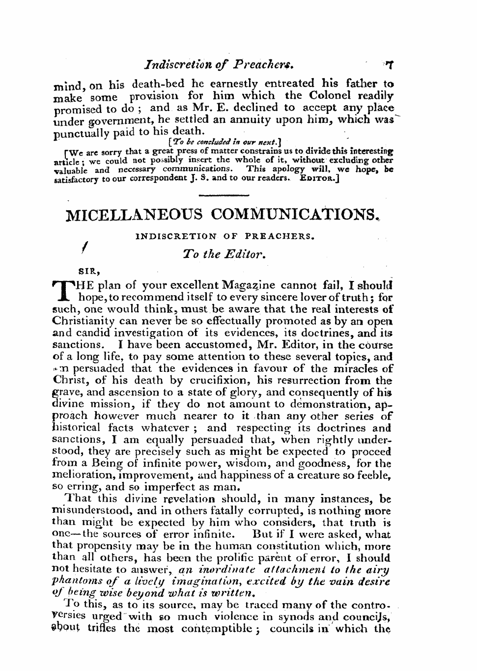 Monthly Repository (1806-1838) and Unitarian Chronicle (1832-1833): F Y, 1st edition - Untitled Article