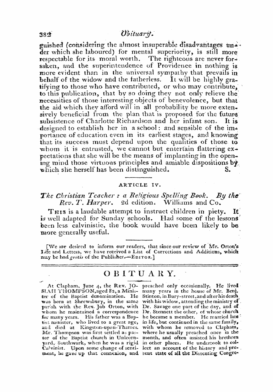 Monthly Repository (1806-1838) and Unitarian Chronicle (1832-1833): F Y, 1st edition: 46