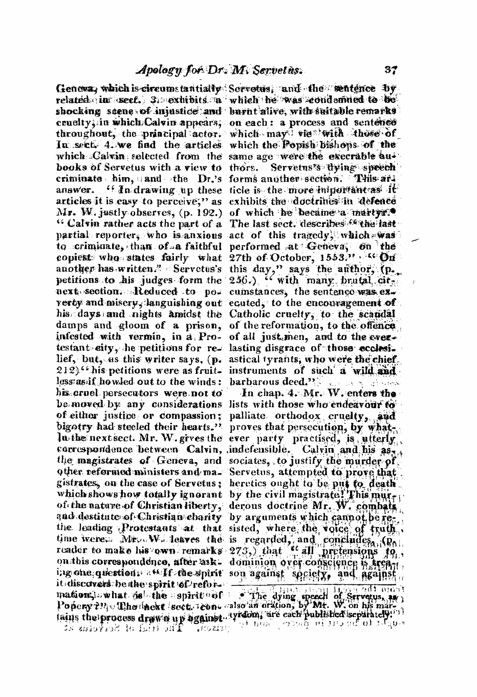 Monthly Repository (1806-1838) and Unitarian Chronicle (1832-1833): F Y, 1st edition: 37