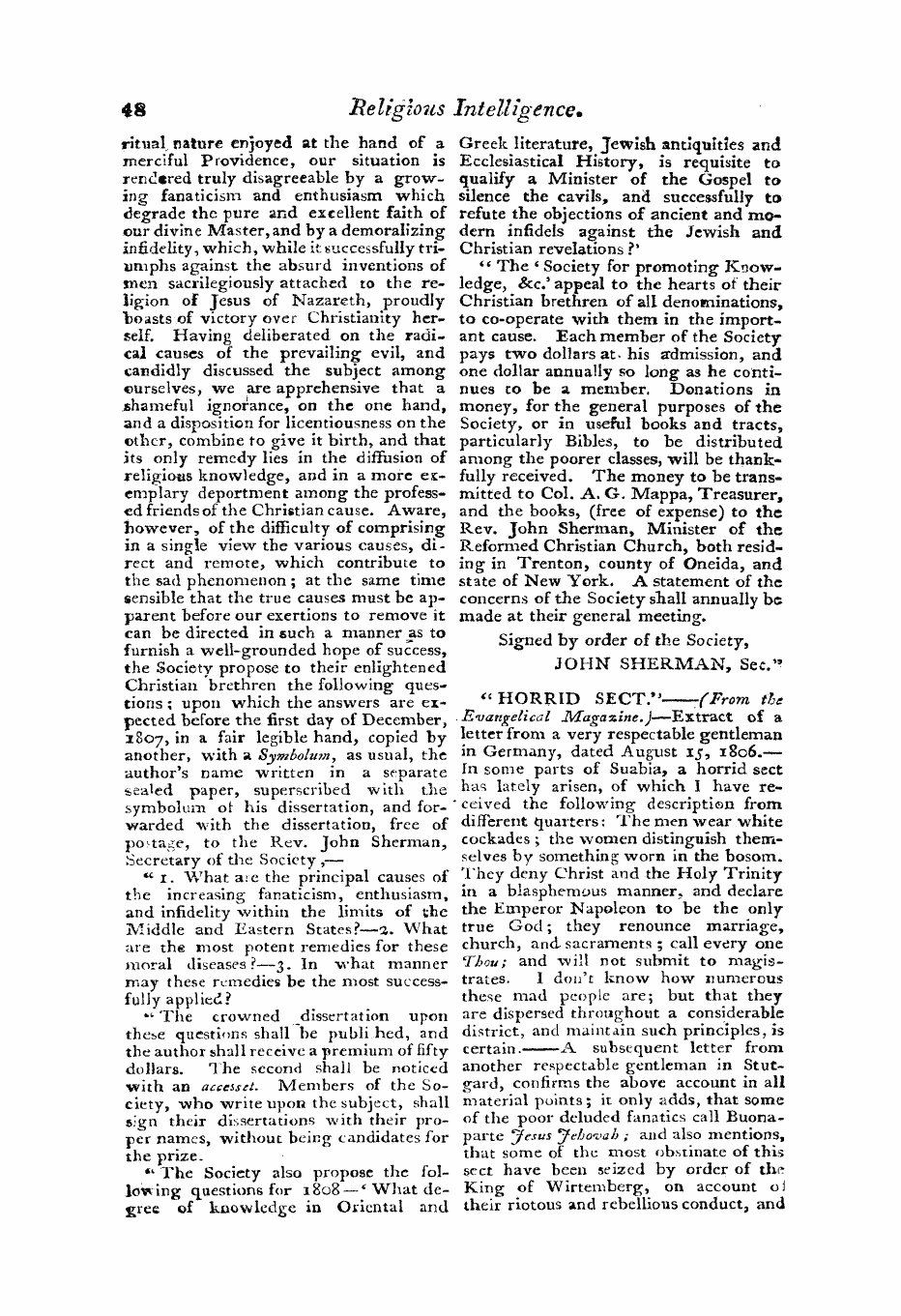 Monthly Repository (1806-1838) and Unitarian Chronicle (1832-1833): F Y, 1st edition: 48