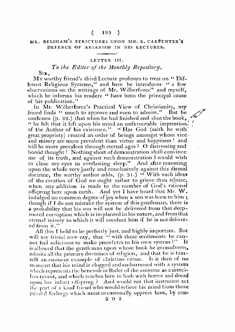 Monthly Repository (1806-1838) and Unitarian Chronicle (1832-1833): F Y, 1st edition: 27