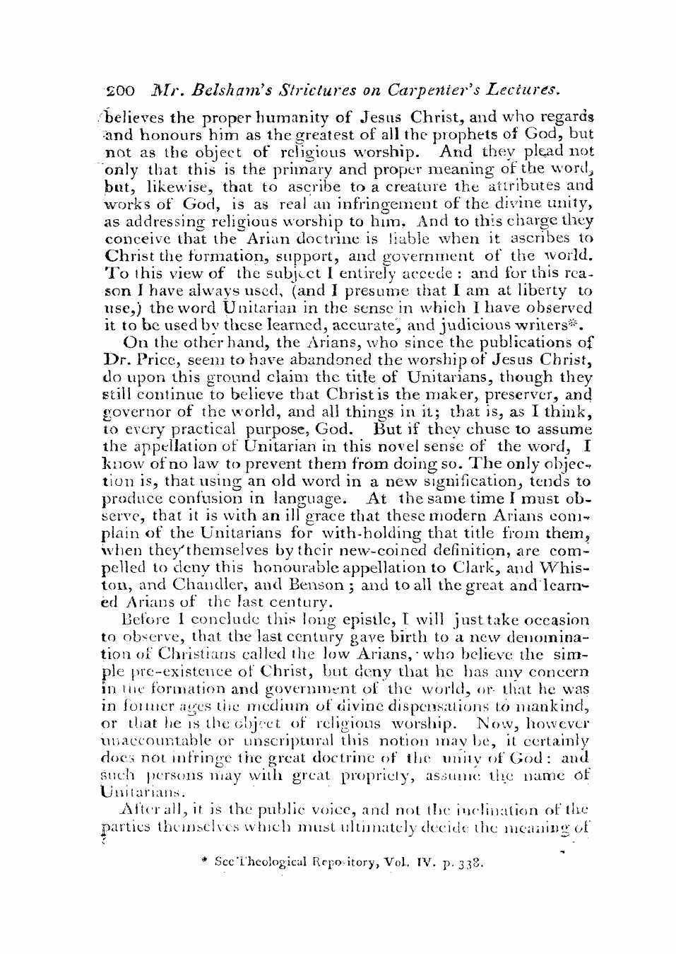 Monthly Repository (1806-1838) and Unitarian Chronicle (1832-1833): F Y, 1st edition - Untitled Article