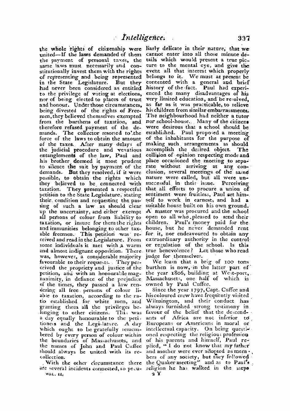 Monthly Repository (1806-1838) and Unitarian Chronicle (1832-1833): F Y, 1st edition - Untitled Article